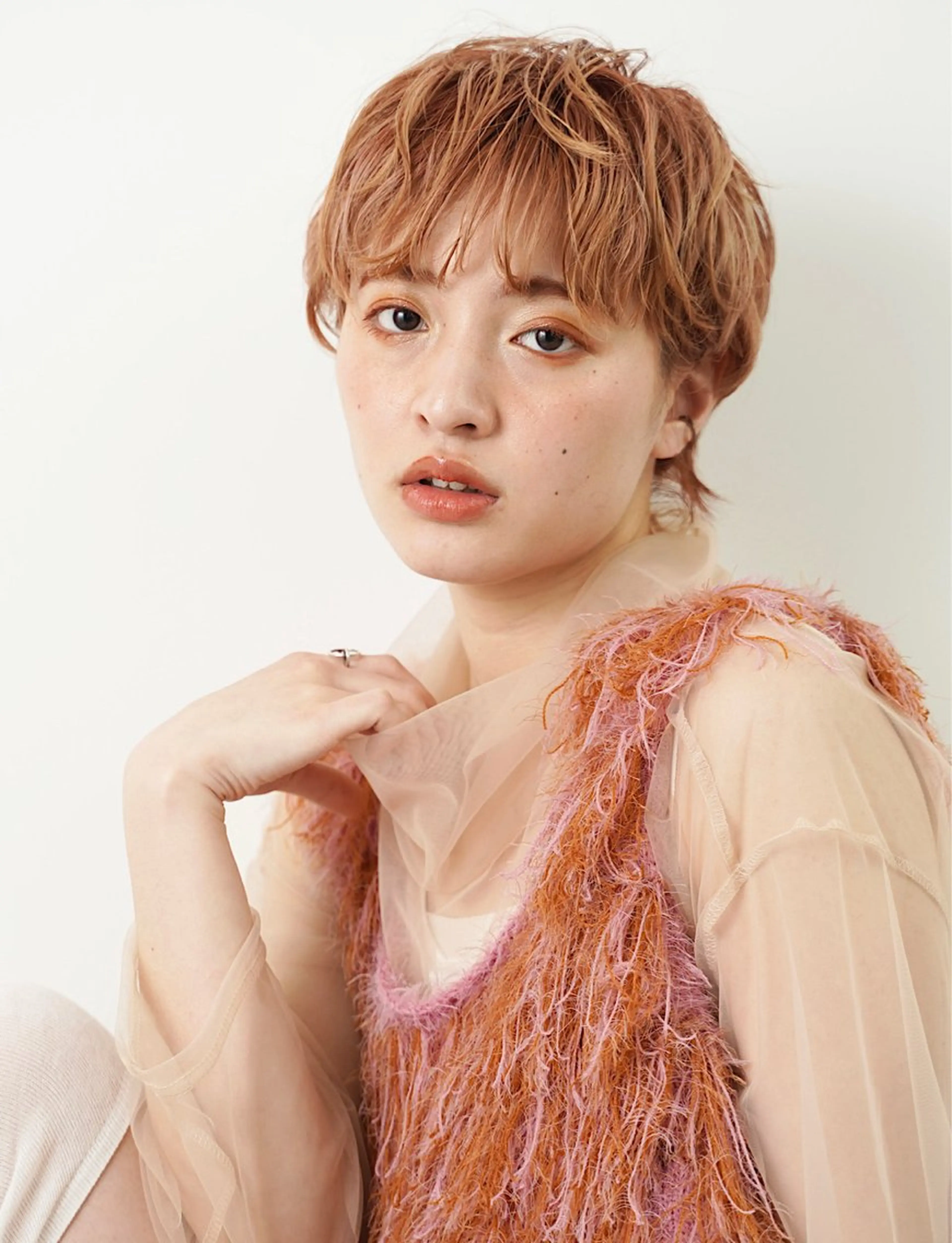 ショート カラー カット ヘアカラー hoNua. 栄/透明感カラーのヘアスタイル