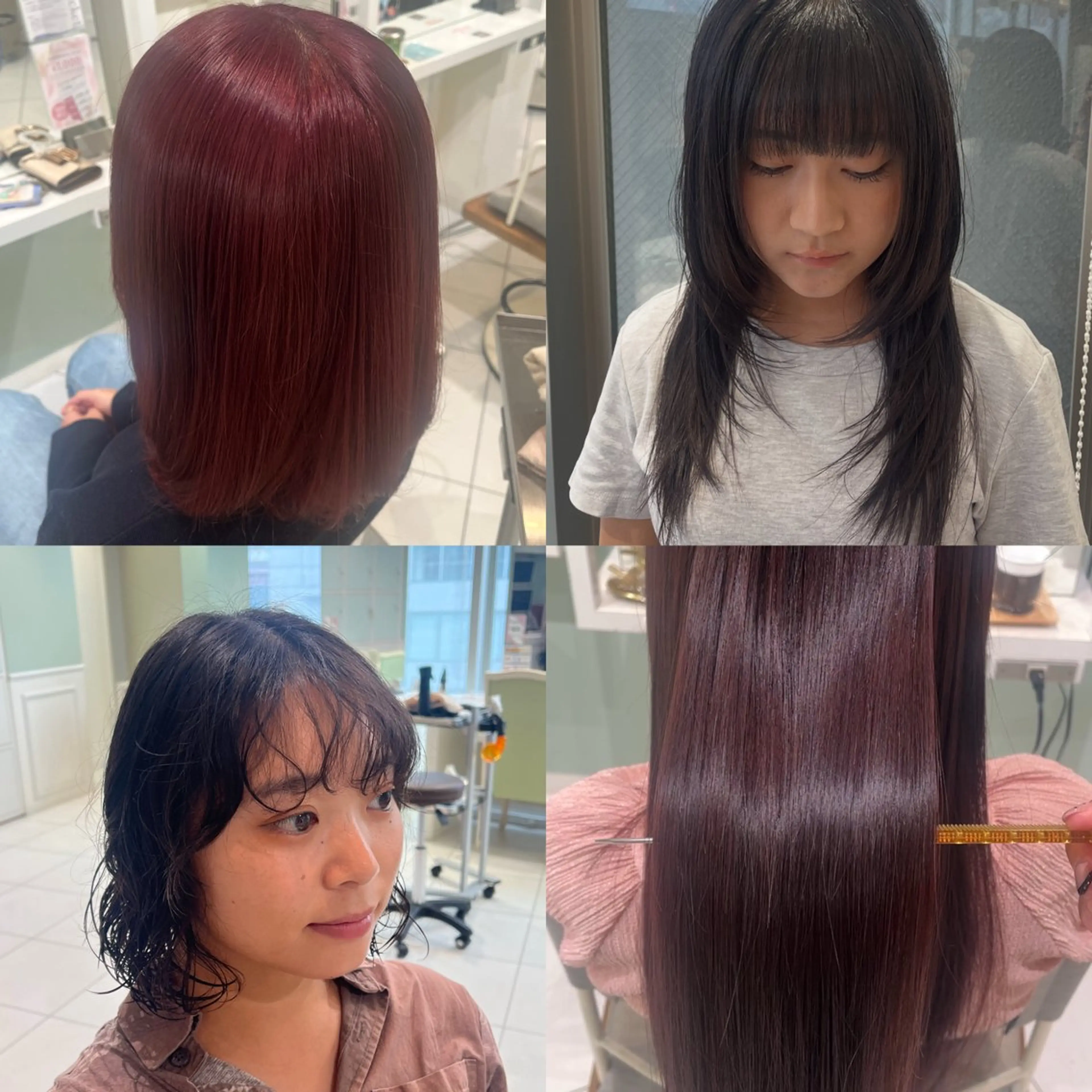 ミディアム カラー パーマ メンズ 暖色系/レイヤー/ 縮毛矯正/貞金瑞波のヘアスタイル