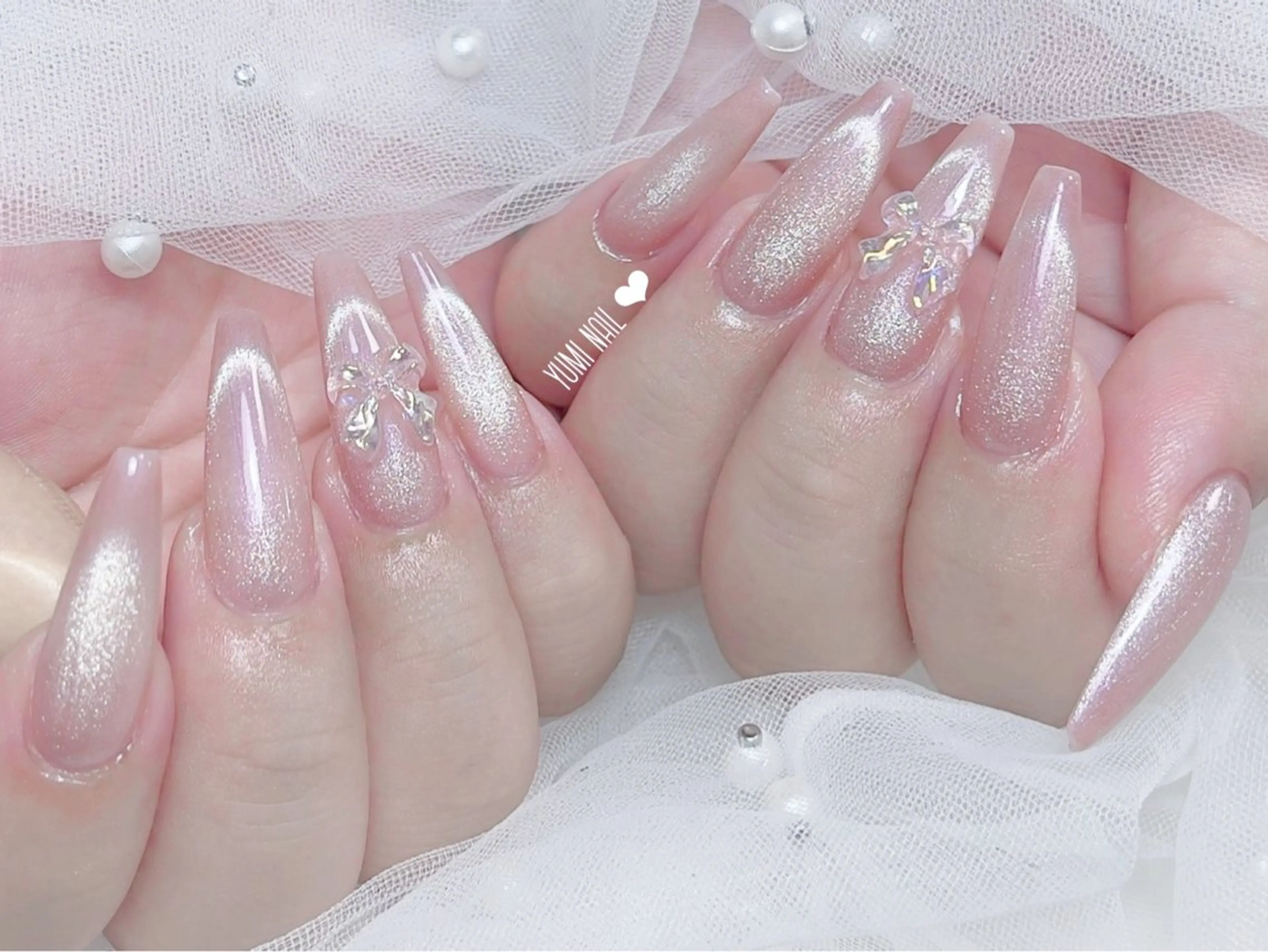 ネイル ハンドネイル 𝐲𝐮𝐦𝐢🎀 デザイン長さ出し専門のネイルデザイン
