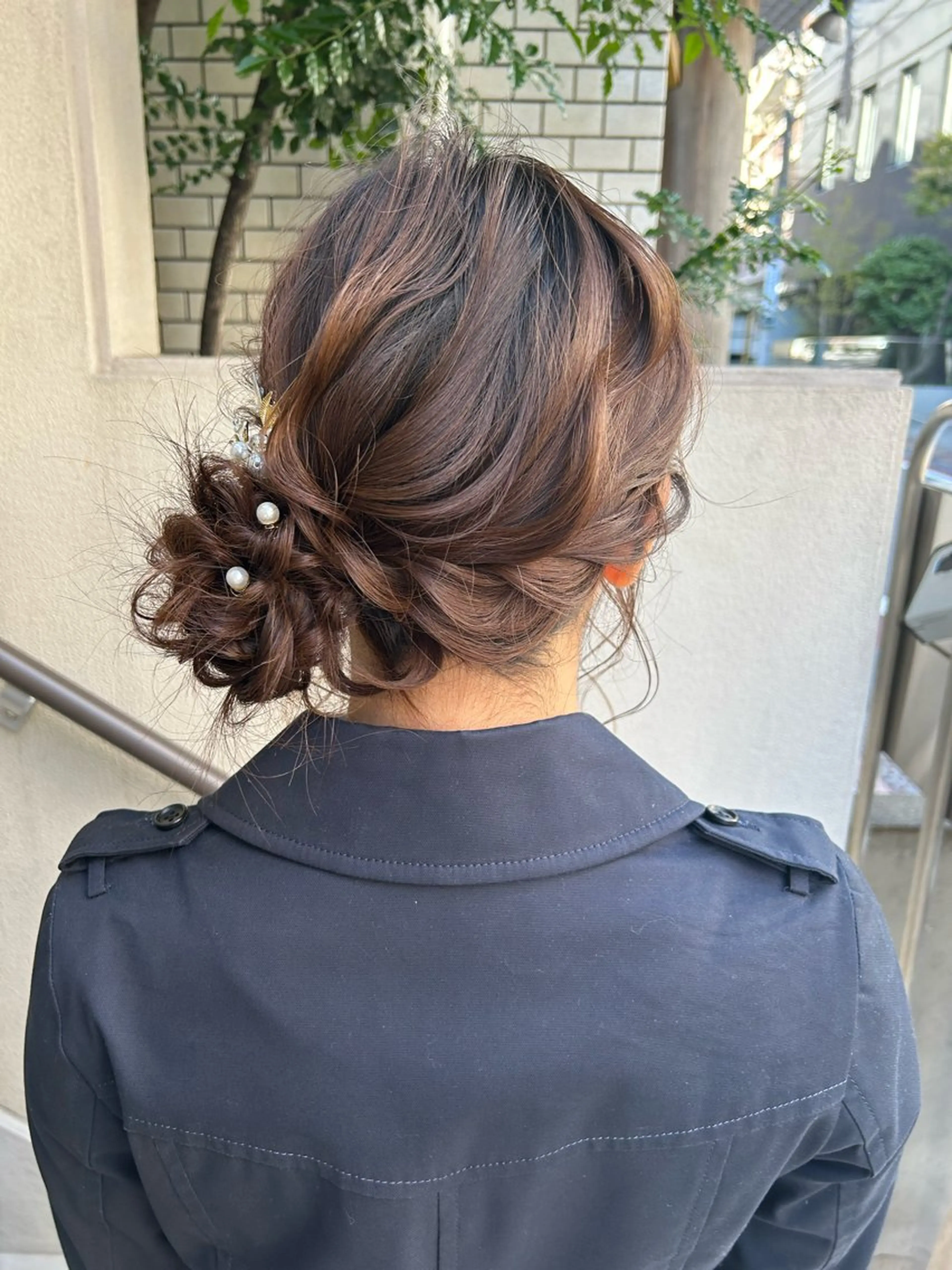 セミロング ヘアアレンジ ヘアセット 飯塚 沙衣のヘアスタイル