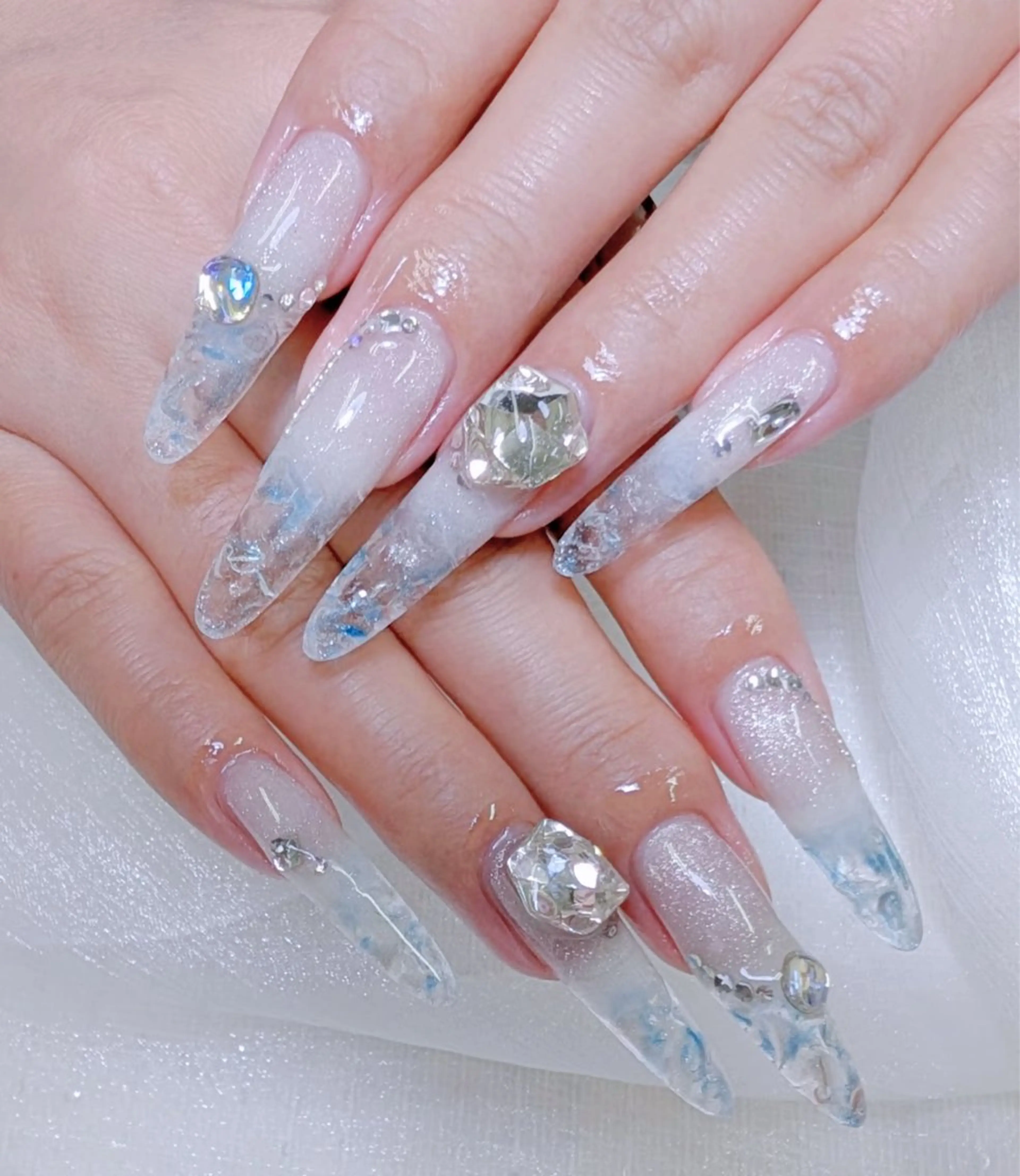 ネイル 長さ出し ジェルネイル スカルプネイル ネイルチップ ハンドネイル Mimo beau ty   salonのネイルデザイン
