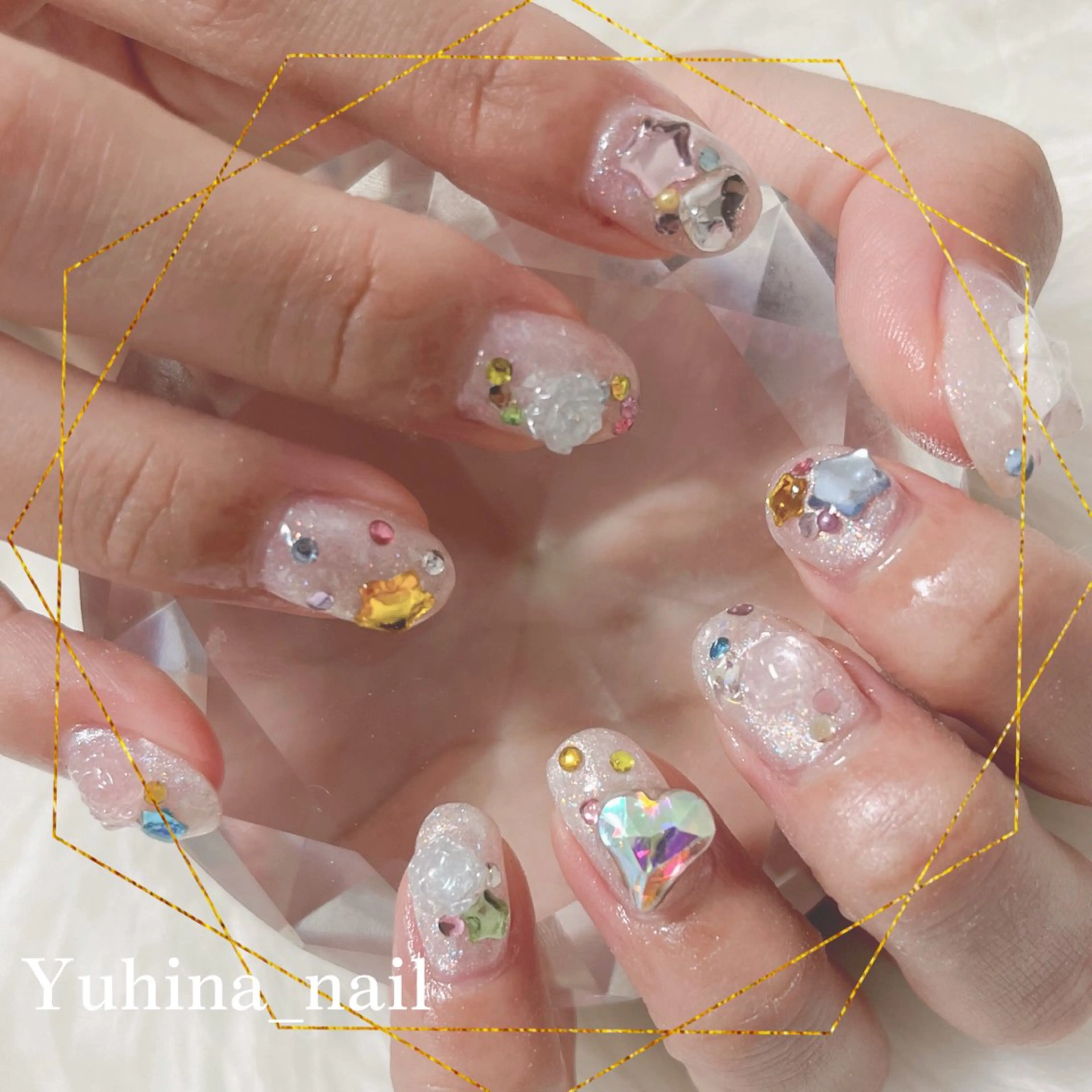 ネイル ハンドネイル Yuhina _nail‪ෆ‪.*のネイルデザイン