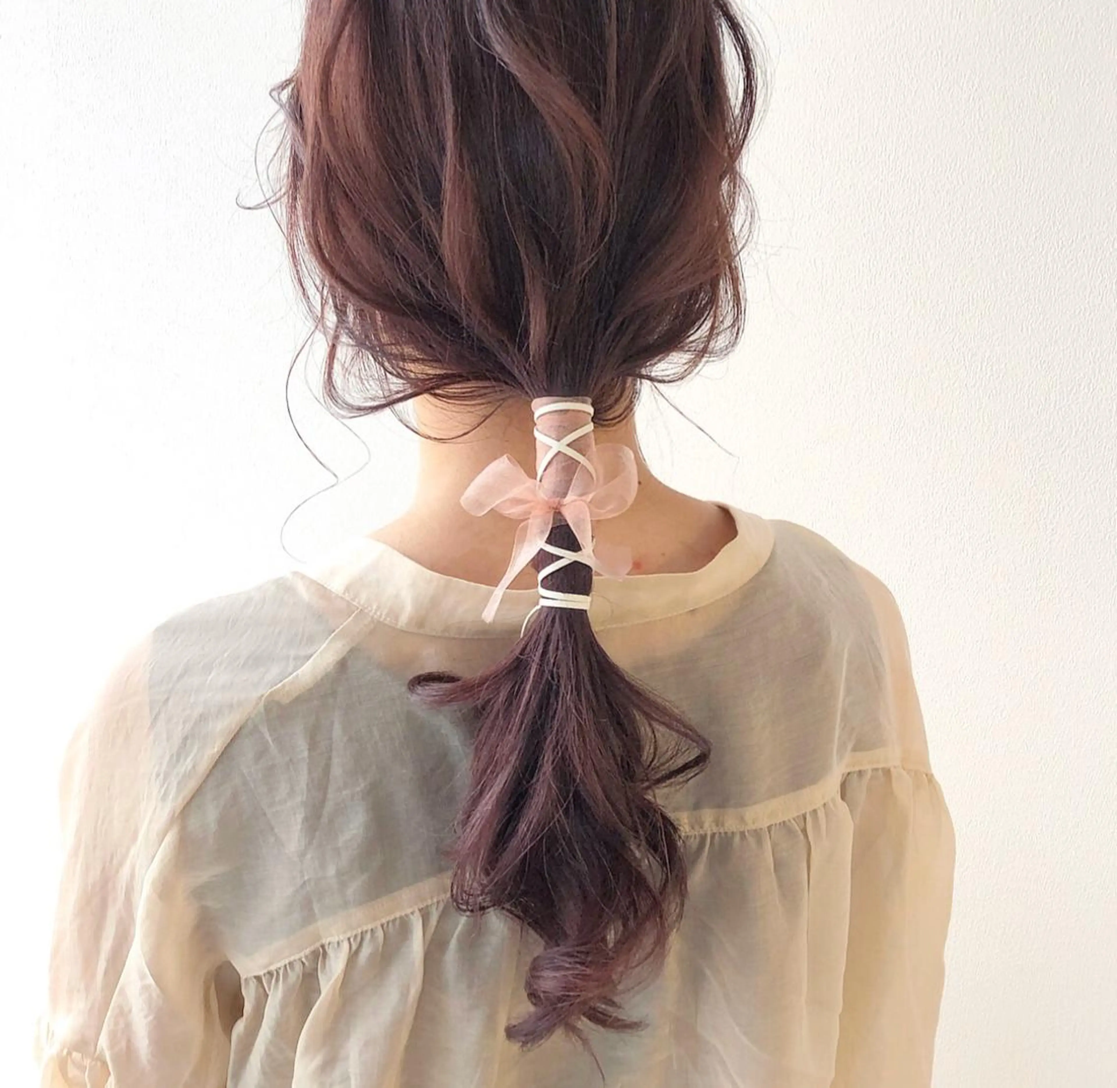 ロング カラー ヘアアレンジ ピンクカラー autre所属・大久保 ひでなりのヘアスタイル