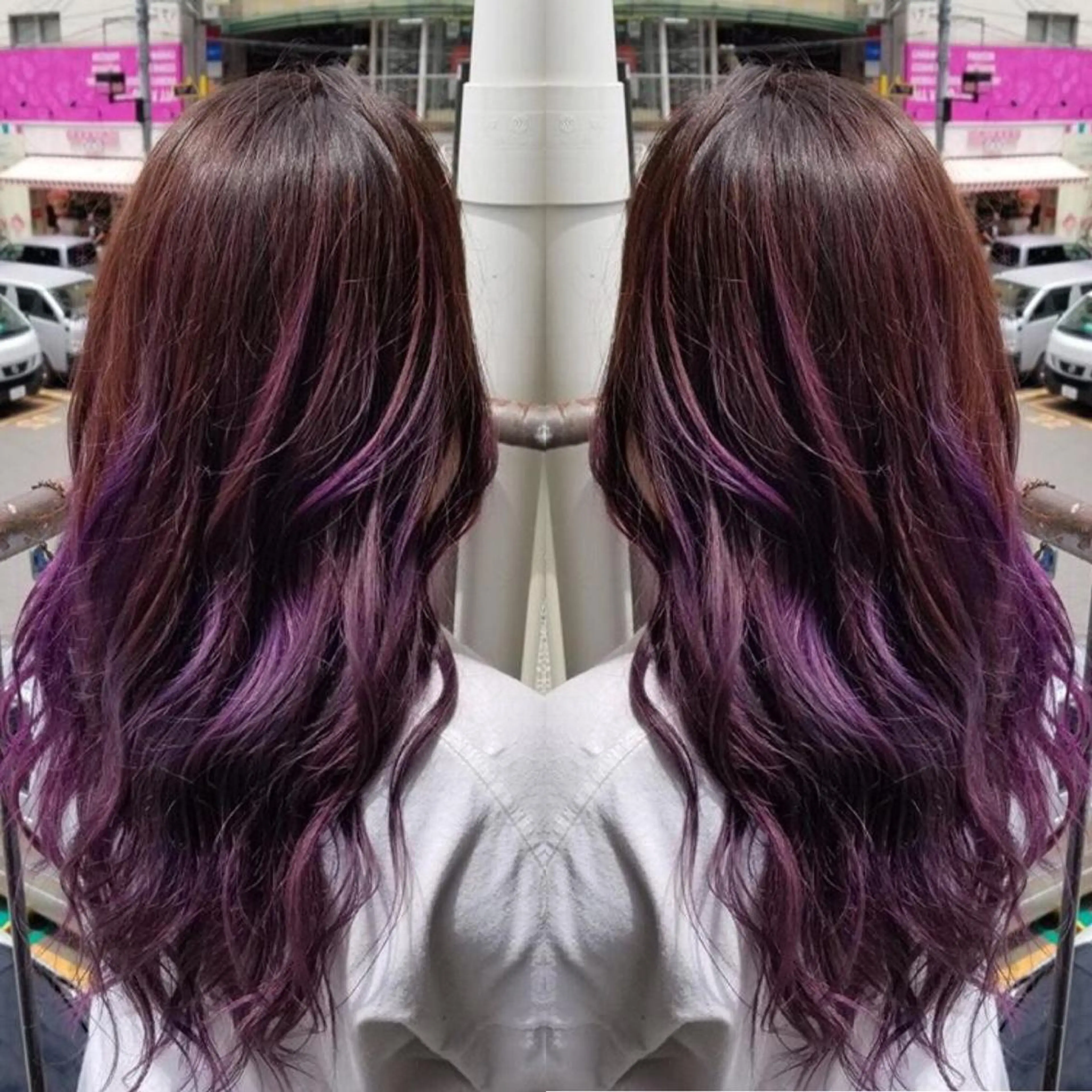ロング カラー kr2s アメ村のヘアスタイル