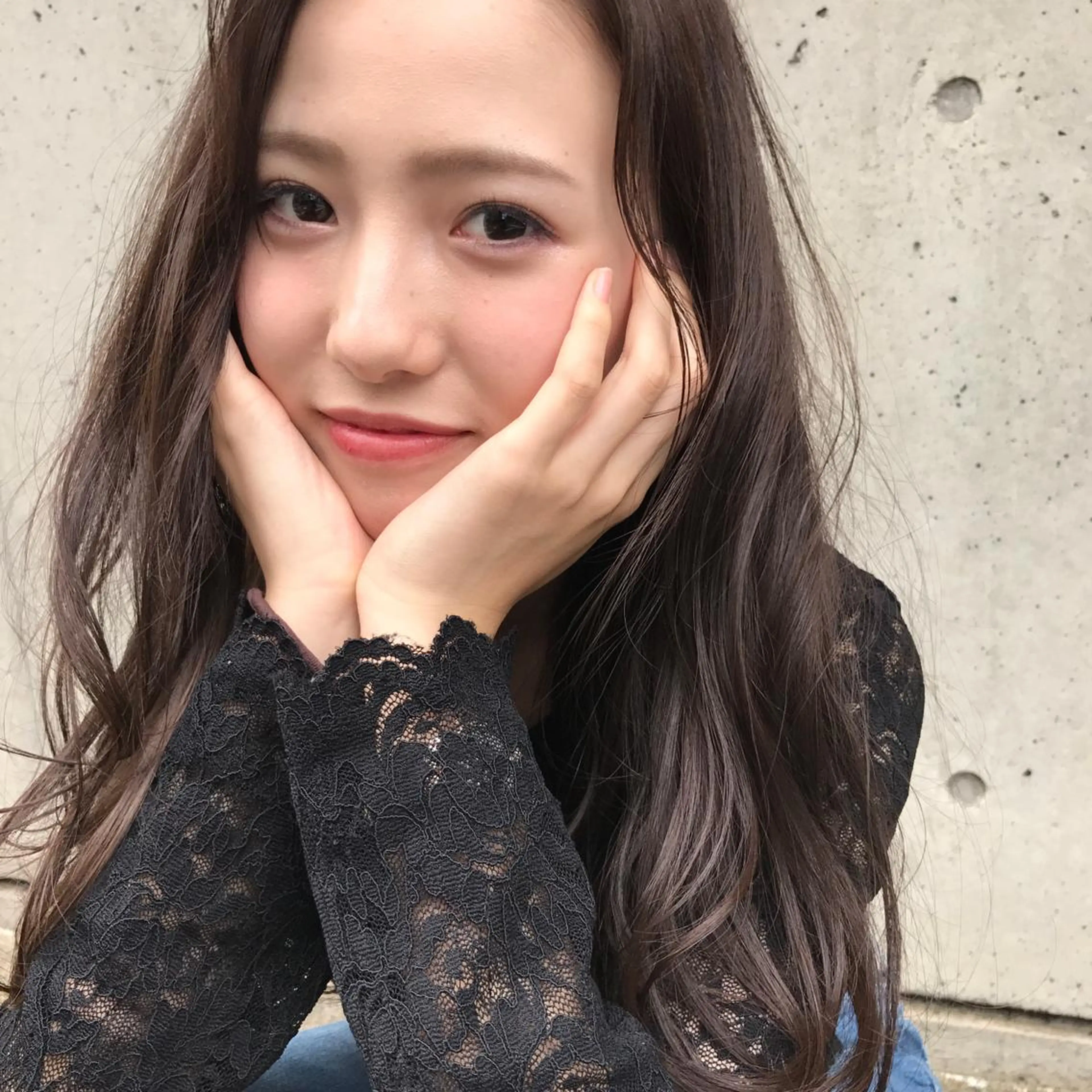 ロング カラー グレージュ 韓国レイヤー/ミルク ティー🦋高橋　暖のヘアスタイル