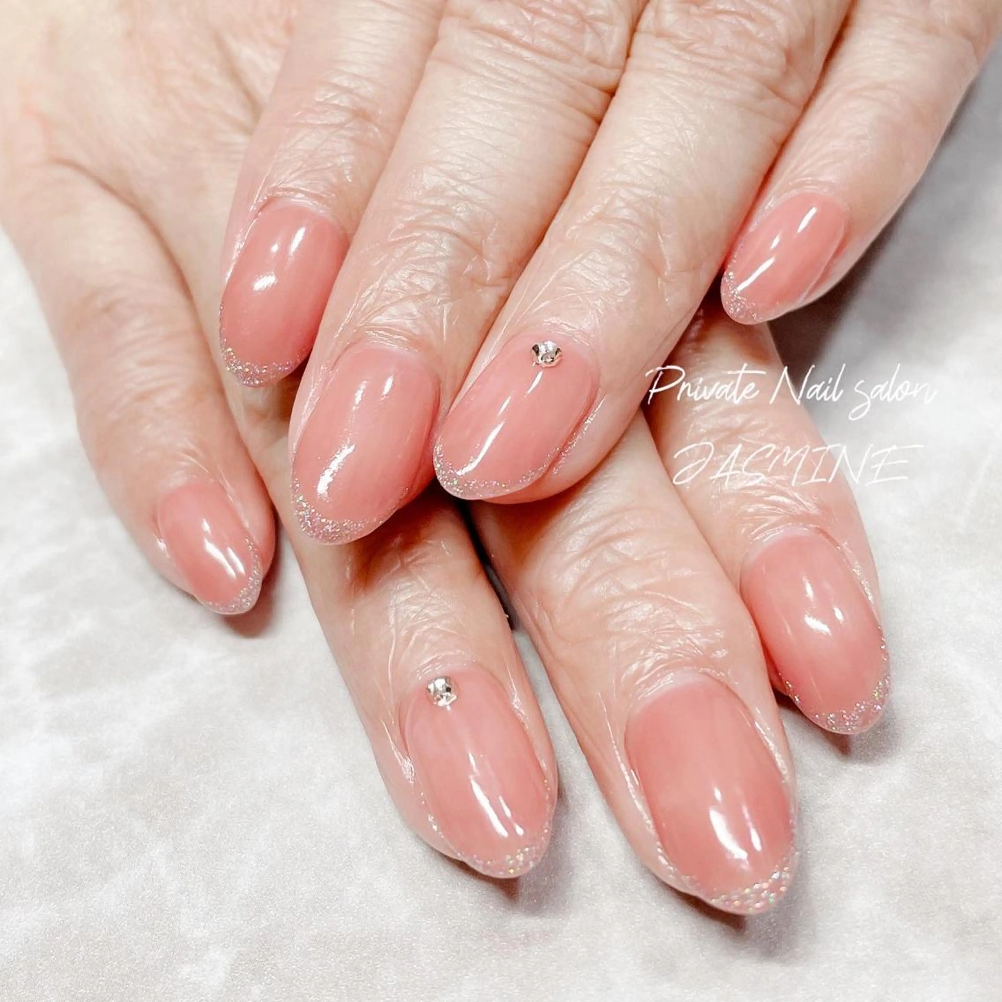 ネイル フレンチネイル オフィスネイル ピンク Nail salon JASMINEのネイルデザイン