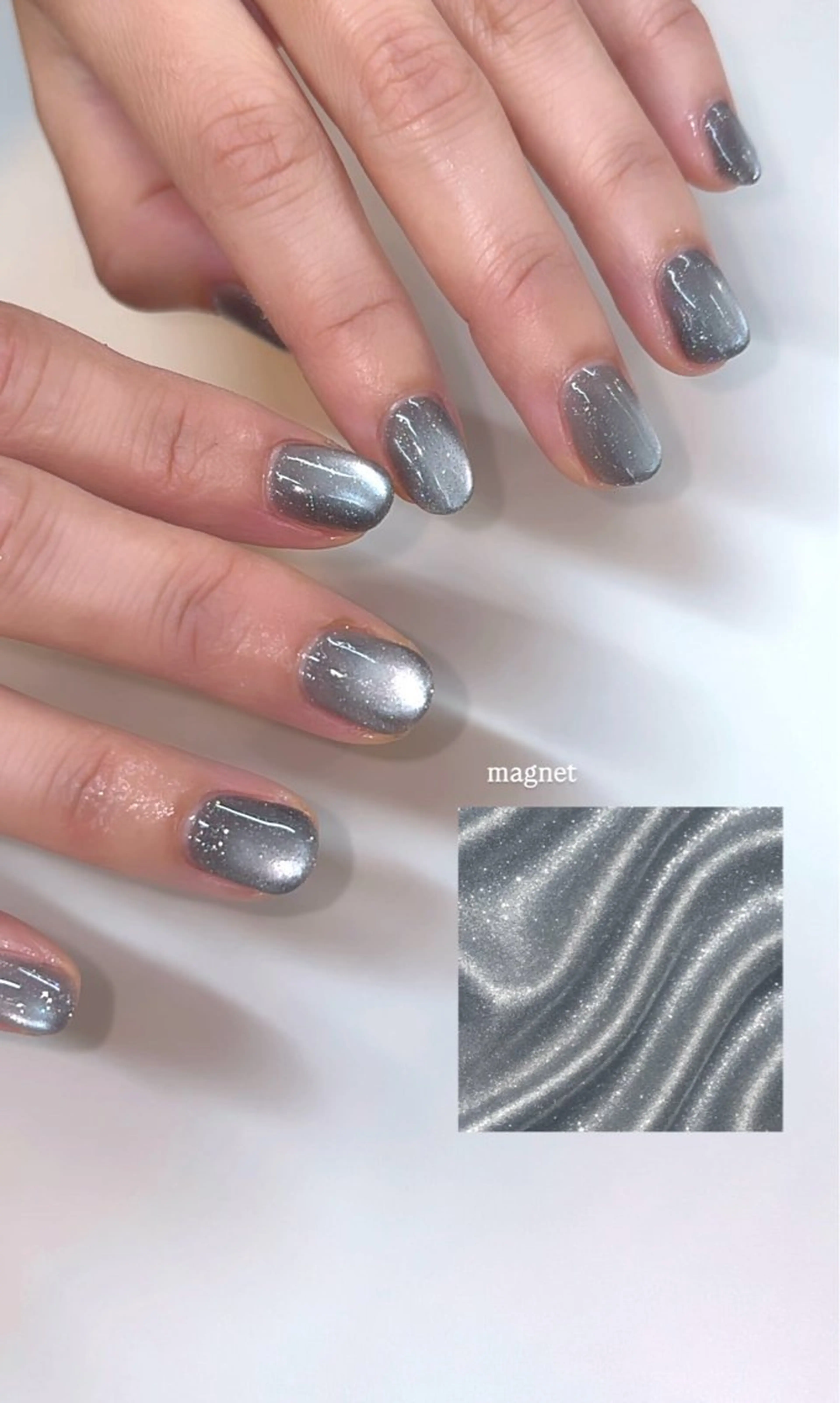 ネイル 長さ出し フットネイル ジェルネイル マグネットネイル 持ち込み chipie_ momiのネイルデザイン