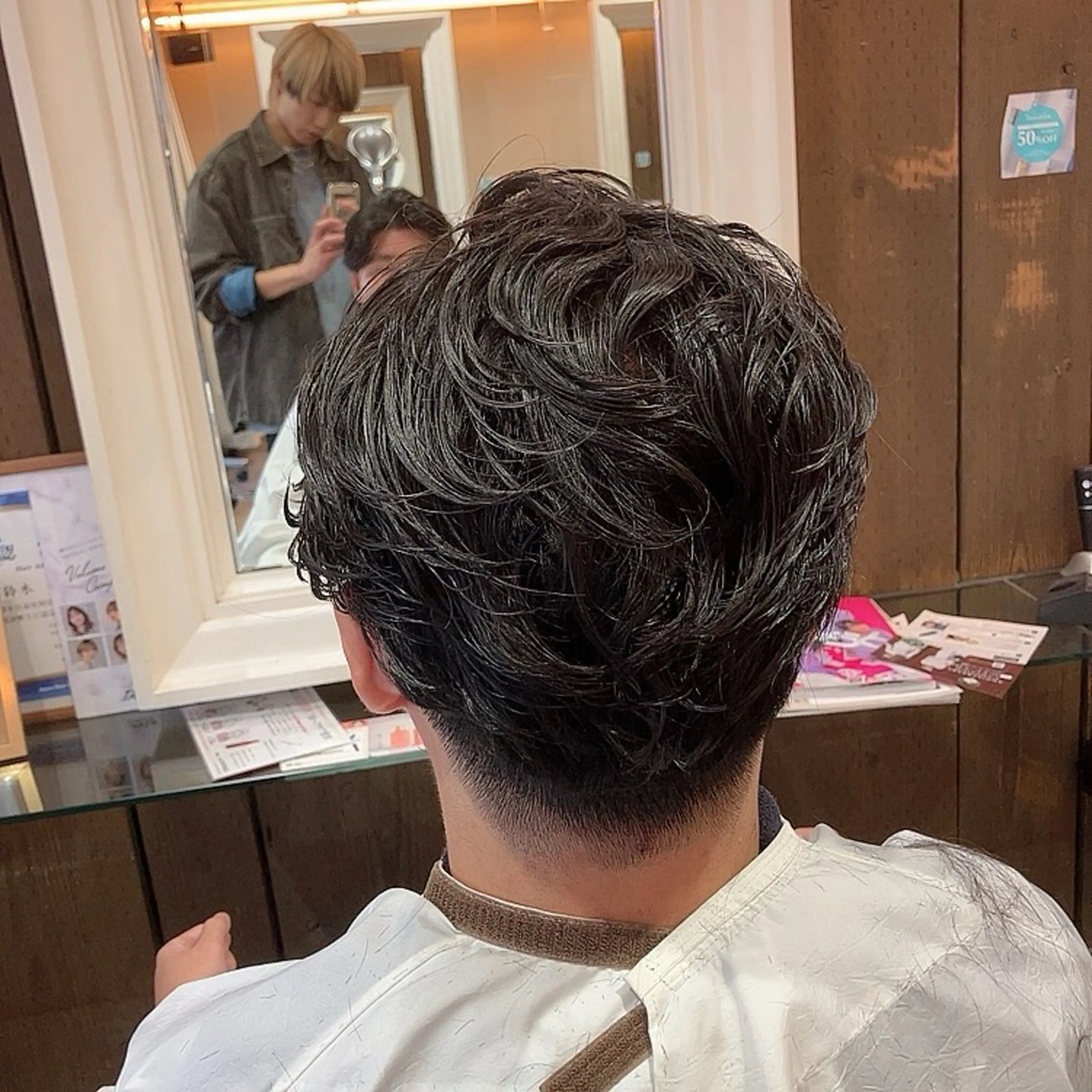 ショート パーマ メンズ TAYA 心斎橋所属・山本 聖真のヘアスタイル