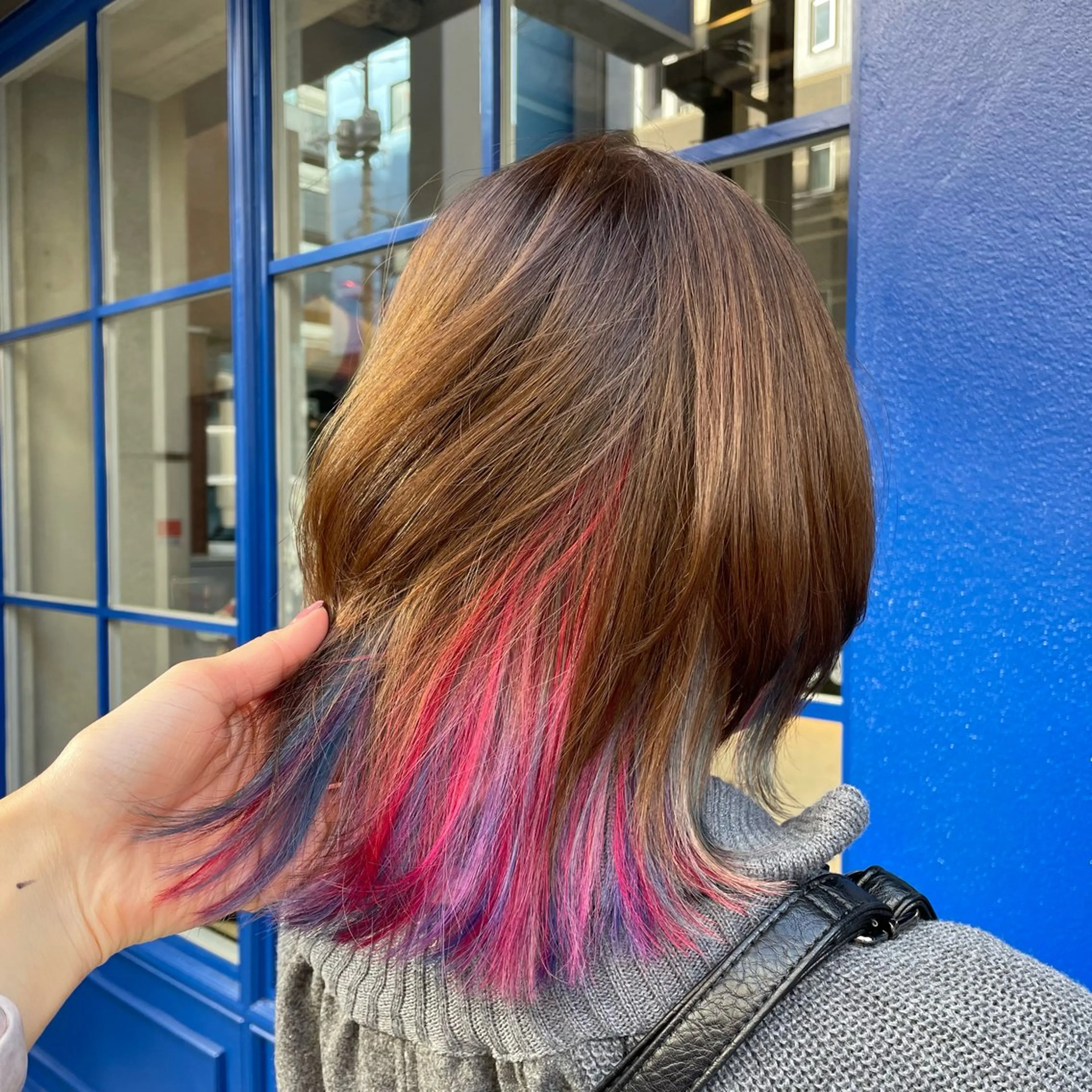 ミディアム カット ヘアカラー 🫧艶髪/ブリーチ 🐳honami🫧のヘアスタイル