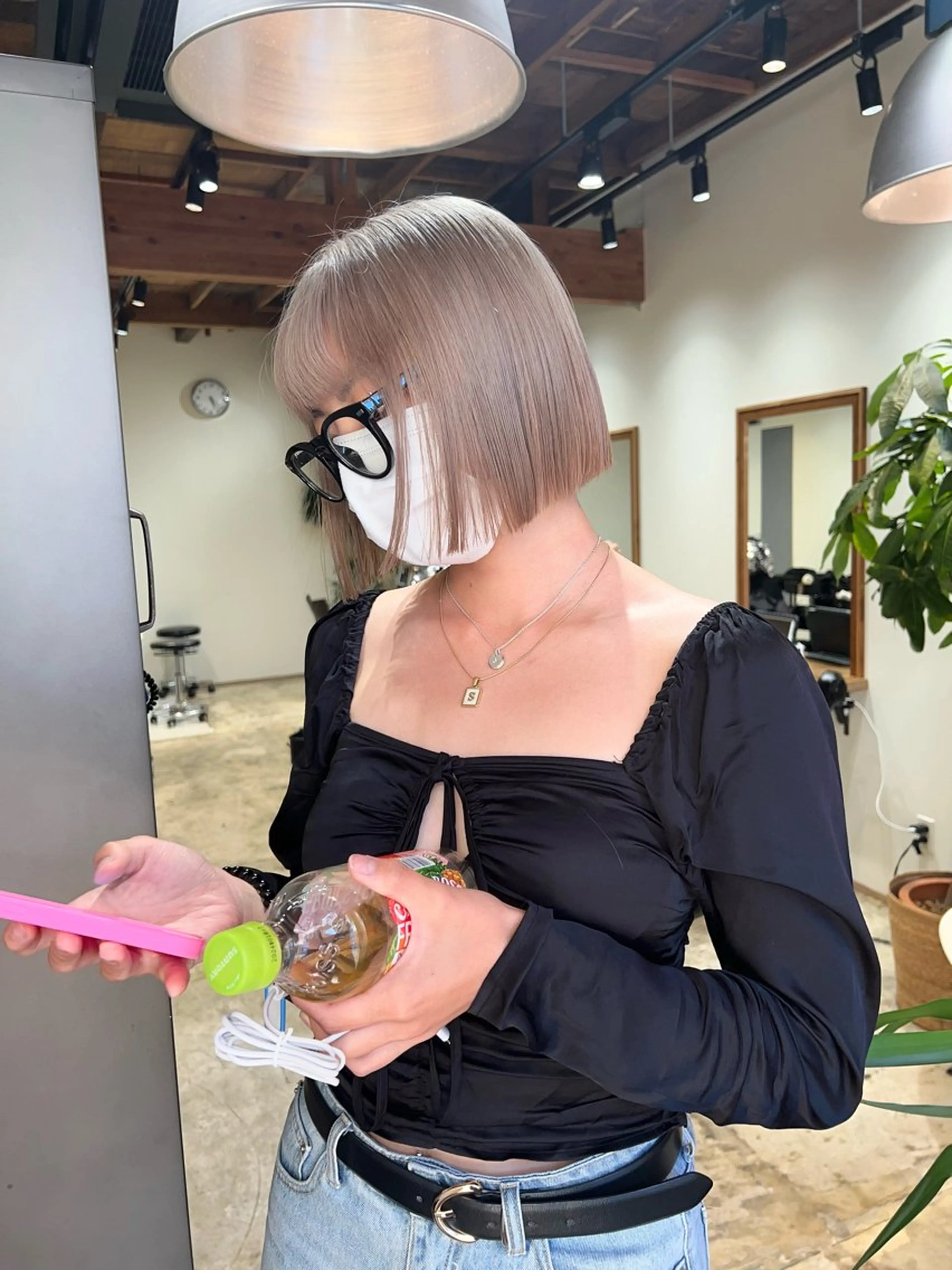 ミディアム カラー nishido ハイライト/メンズのヘアスタイル