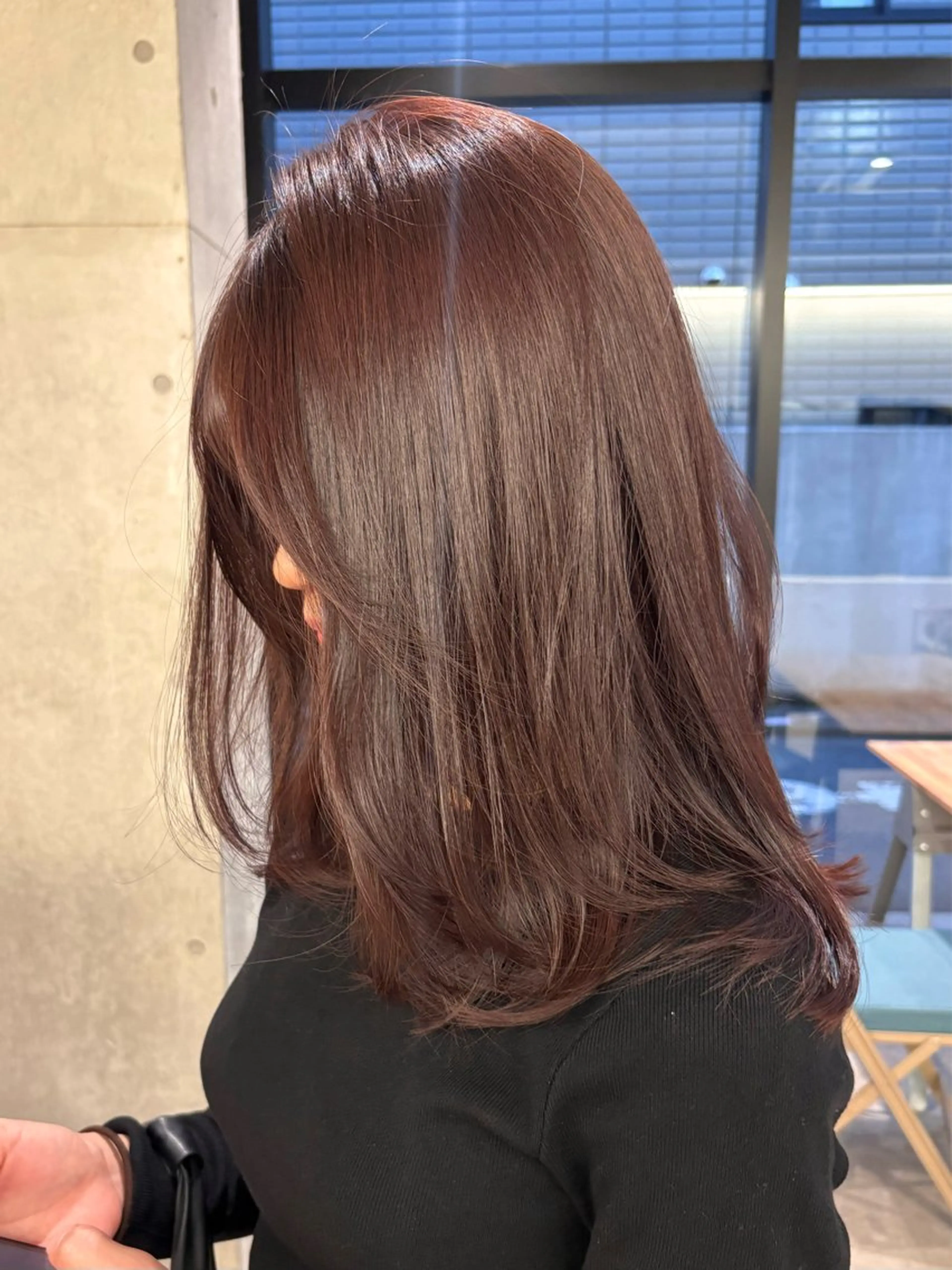 ミディアム カラー カット ヘアカラー トリートメント レイヤー/柔色 /saKiのヘアスタイル