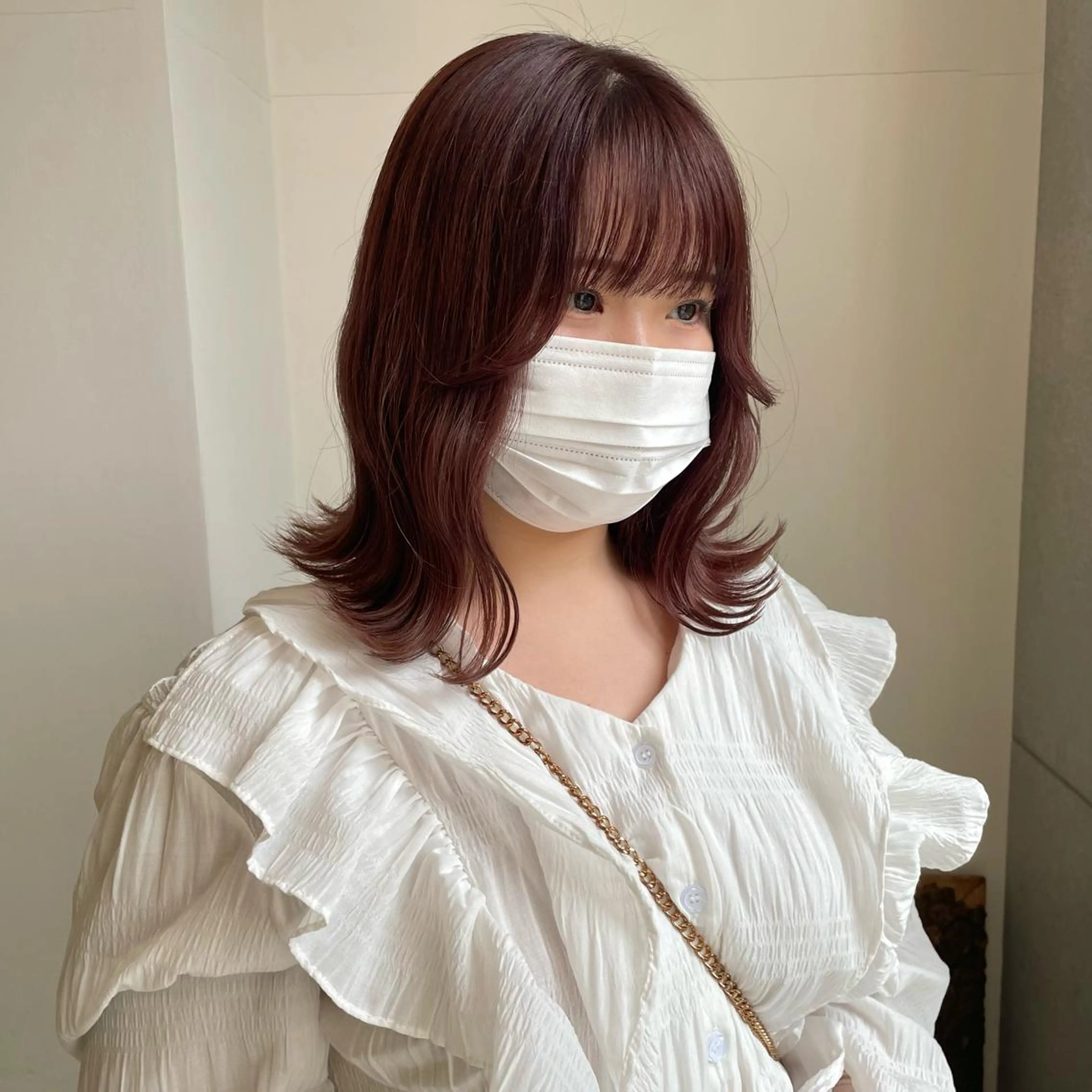 ミディアム カラー ショート/ブリーチ mizuki🐋のヘアスタイル