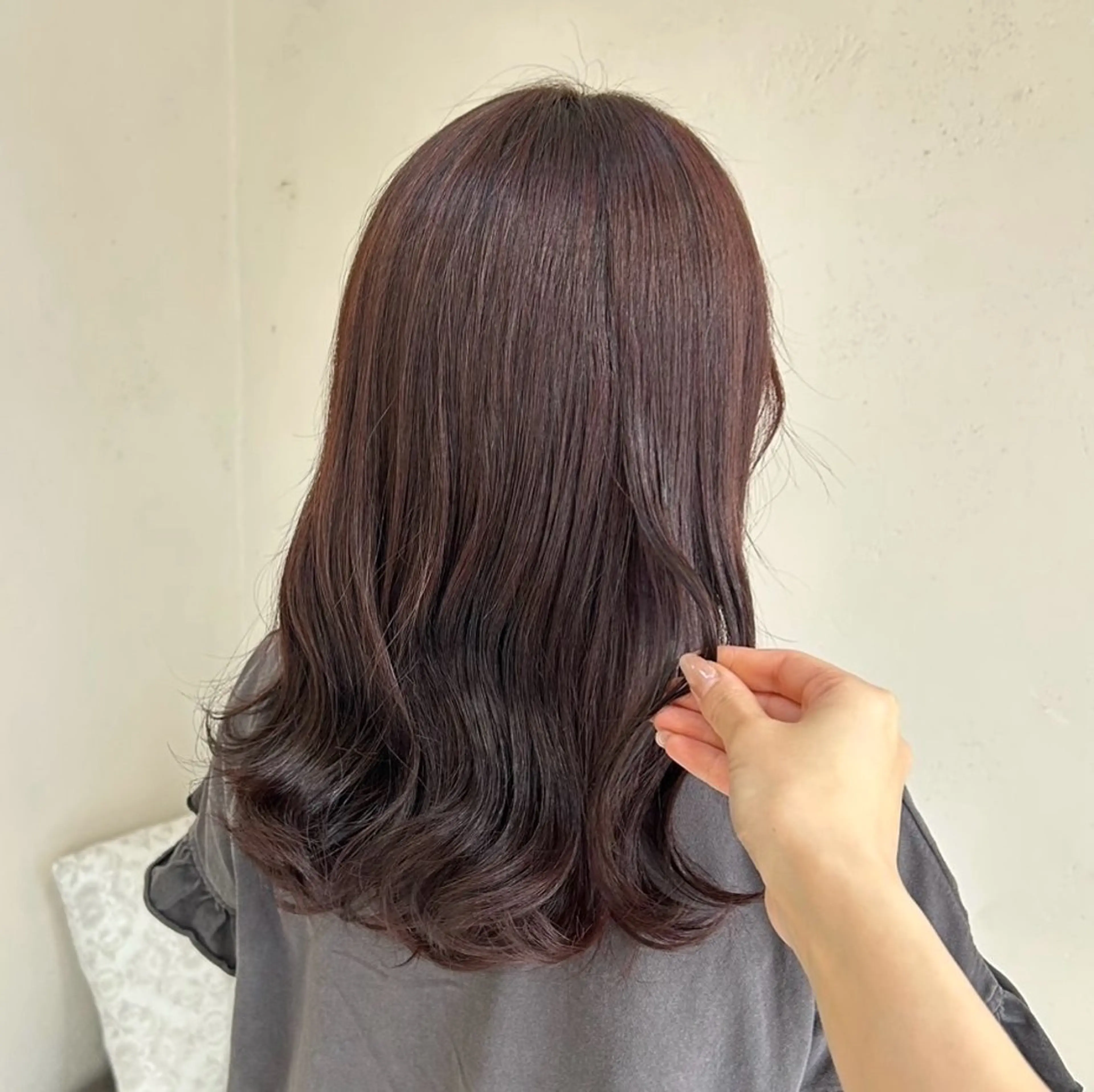 セミロング ヘアカラー ACCOLE/ qualite/玲奈のヘアスタイル
