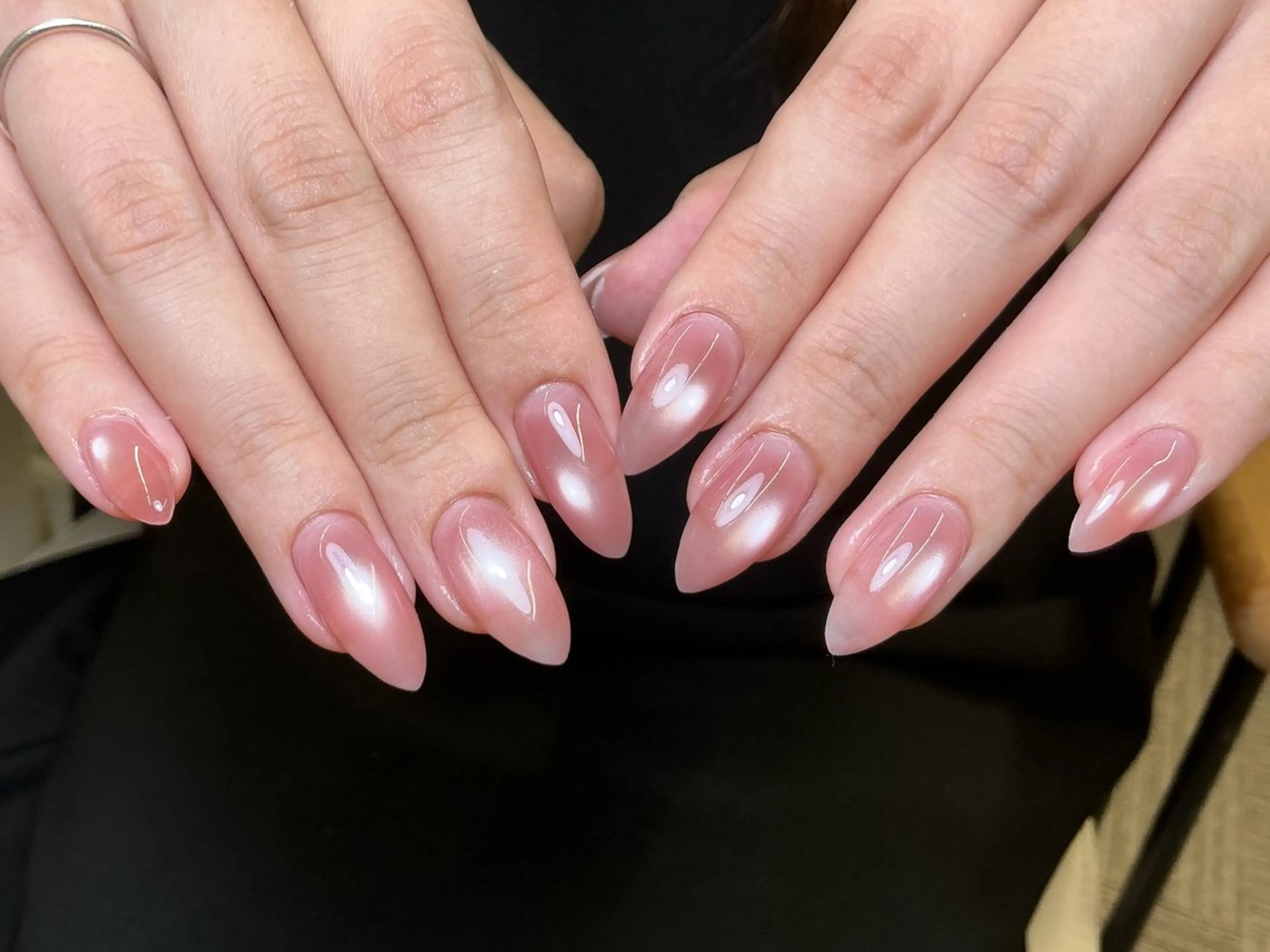 💅チップ長さだし💅マグネットフレンチ/ベイビーブーマー/ビー玉マグネット/ハートマグネット8980の写真