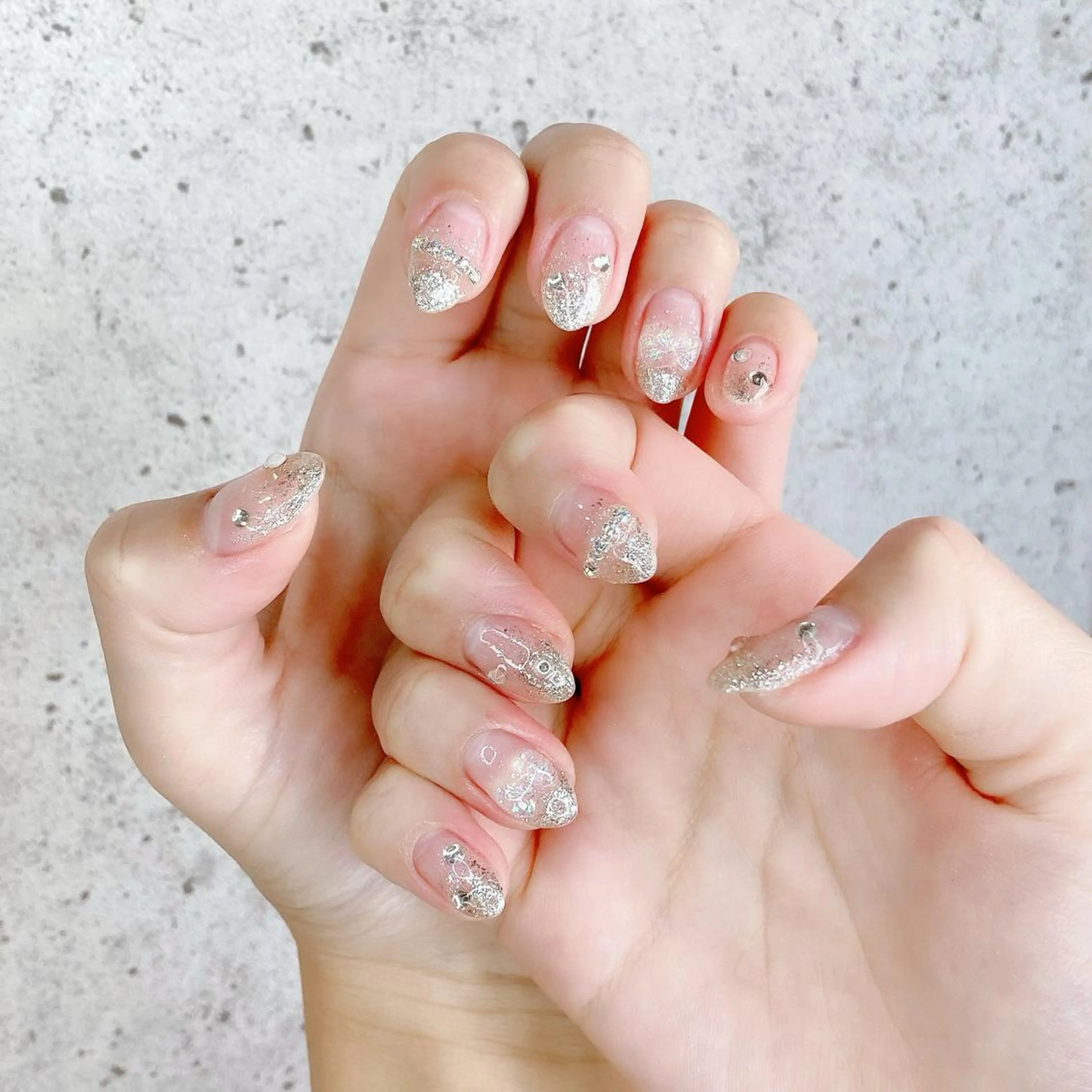 ネイル オーロラネイル ジェルネイル グラデーション キラキラネイル ラメ(グリッター) ハンドネイル Nail Kのネイルデザイン