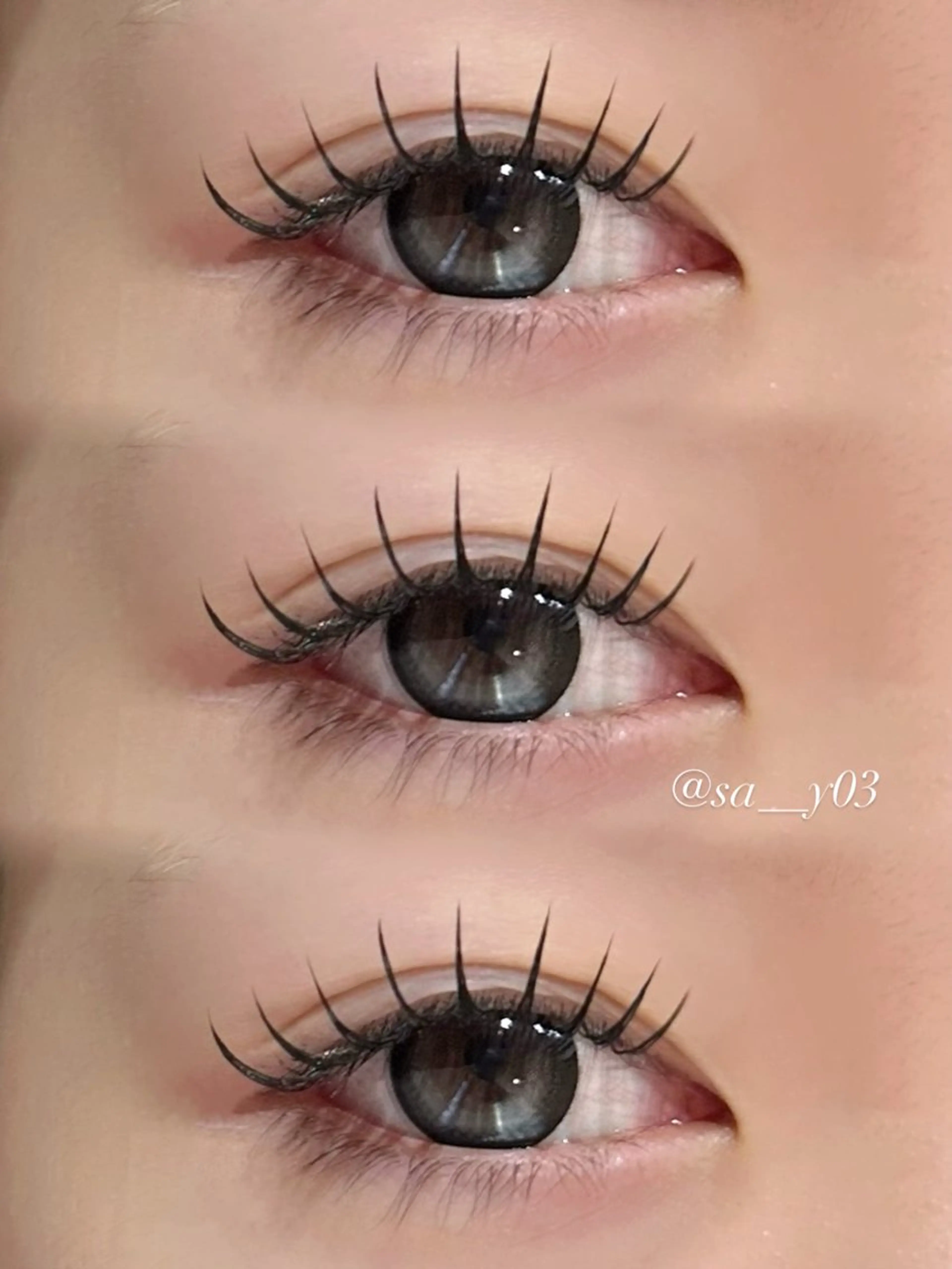 マツエク・マツパ バインドロック フラットラッシュ Lカール BOOBEE eyelash所属・山下 紗采のマツエク・マツパデザイン