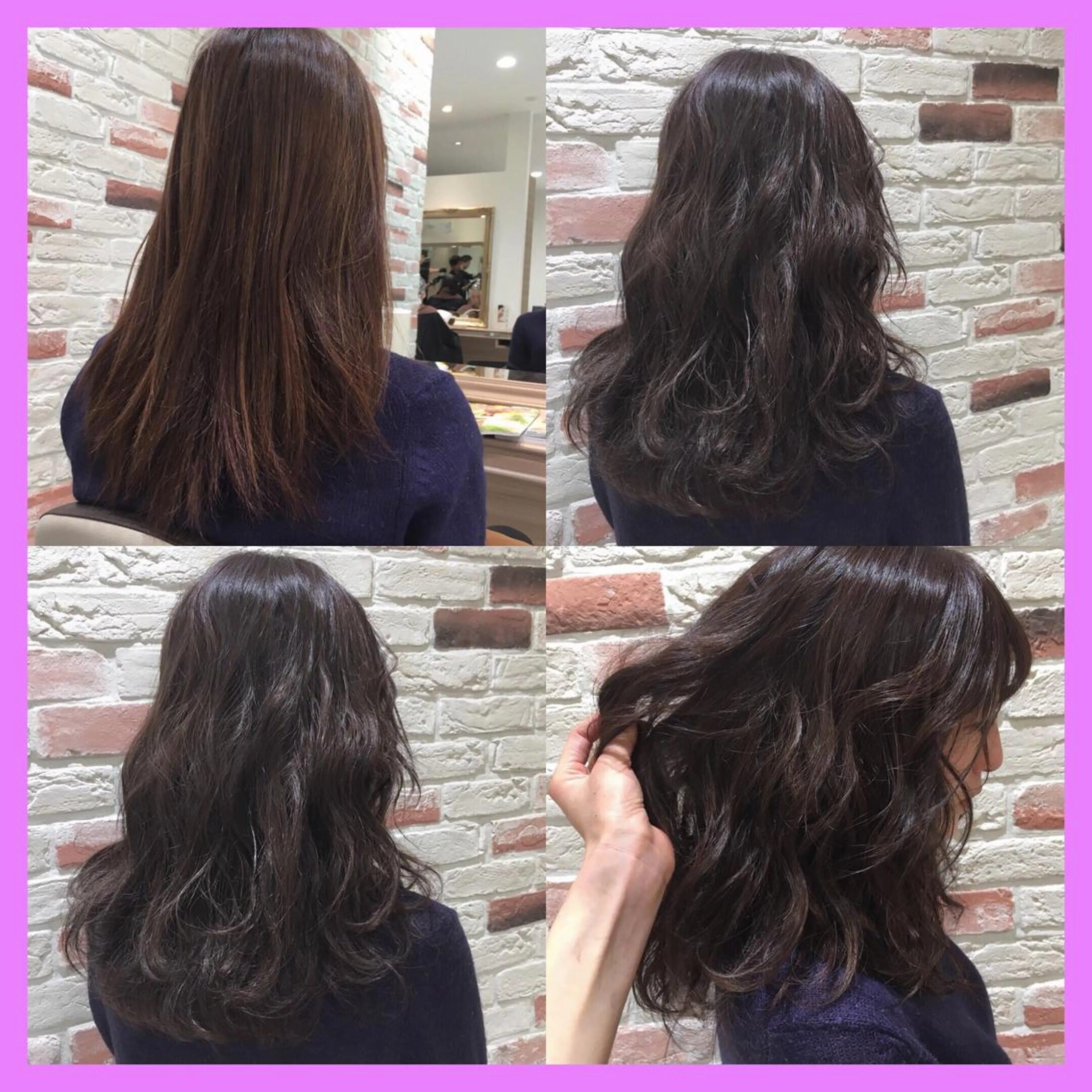 ロング カラー 透明感カラー グレージュ ハイライトカラー ラベンダーカラー パープルカラー 韓国ヘア🤍 NATSUNEのヘアスタイル