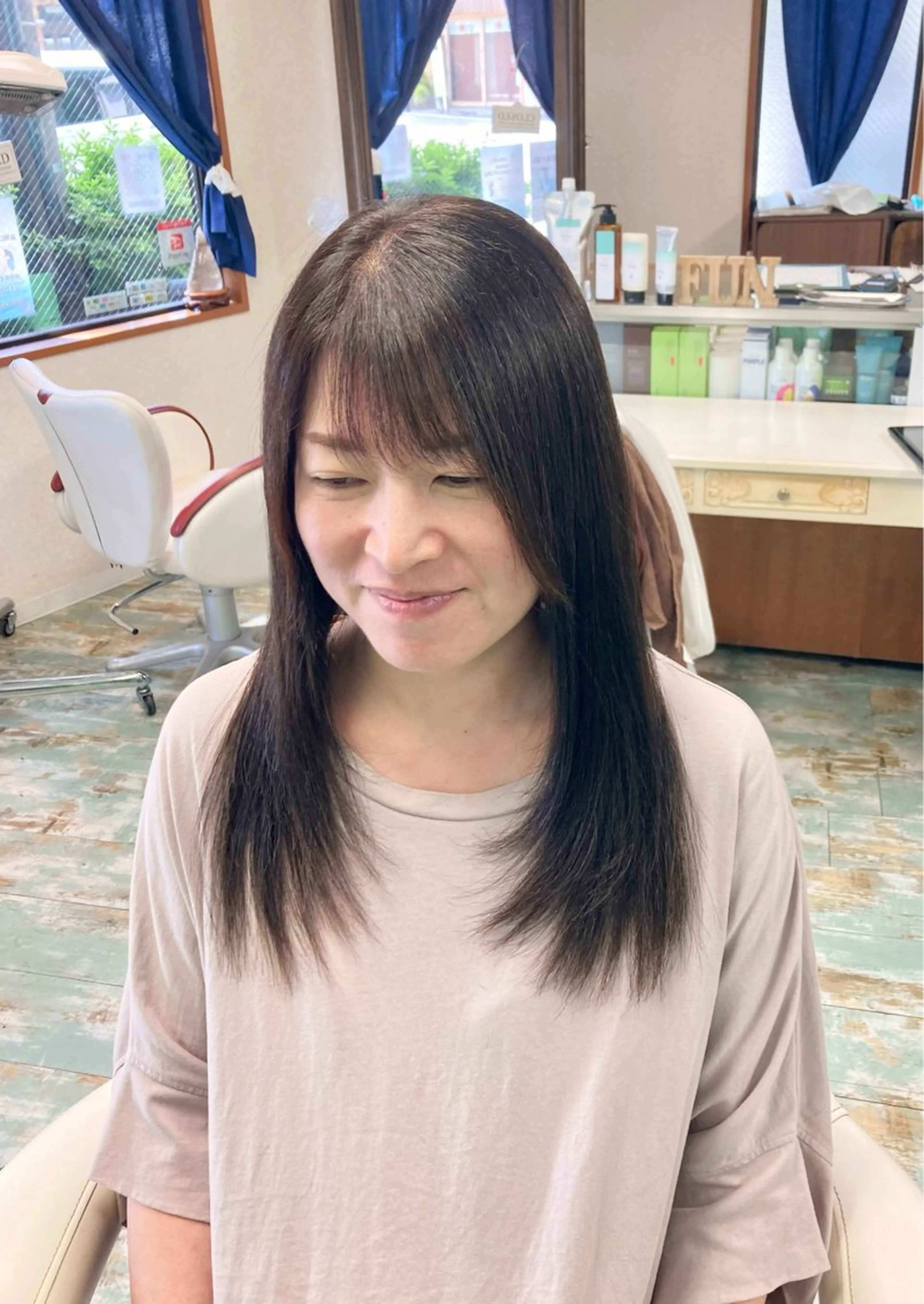 ロング 縮毛矯正 Fun  hair make所属・田牧 みゆきのヘアスタイル