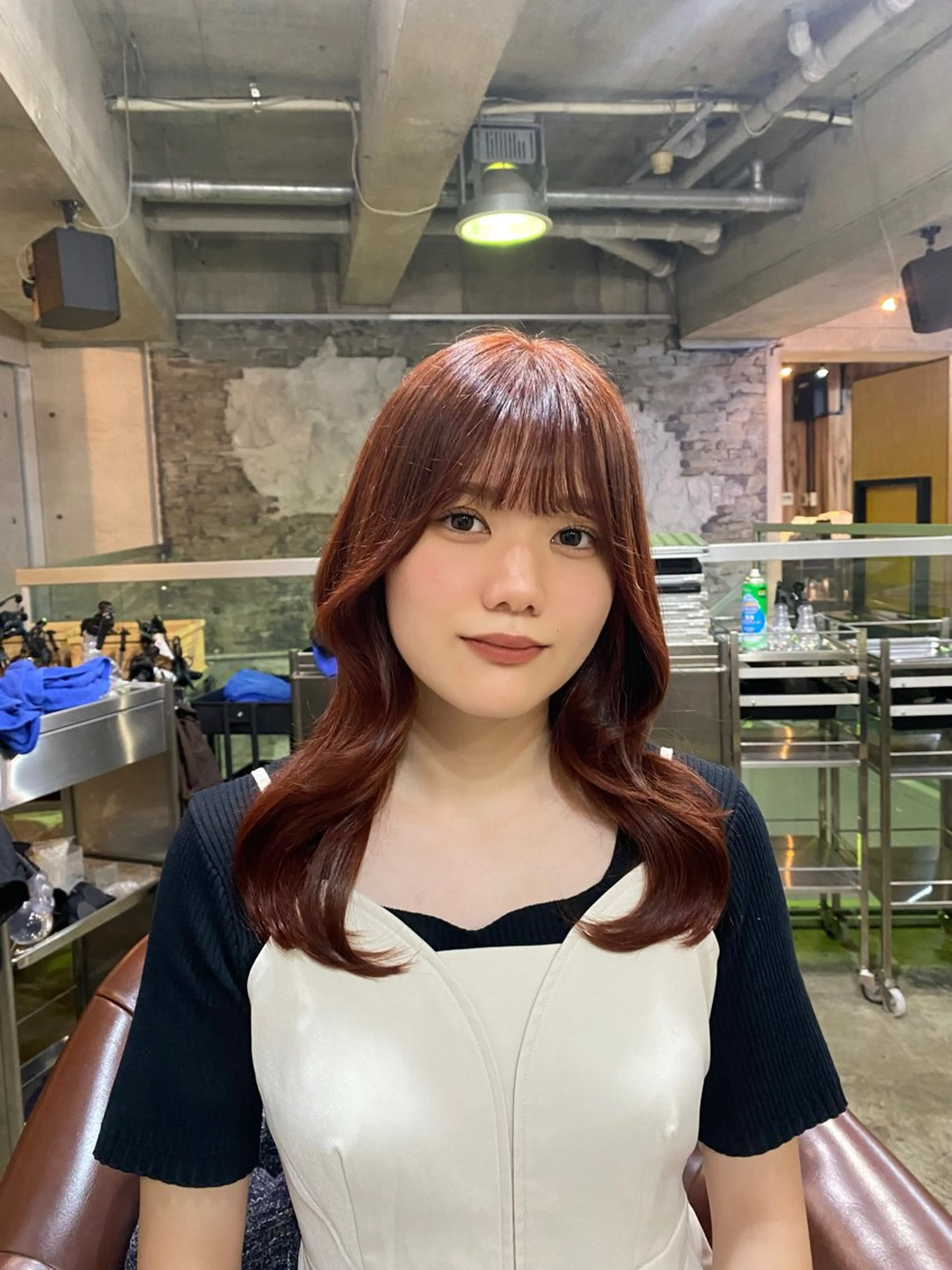 セミロング 顔周りカット レイヤーカット ARUE所属・🎀🫧Oyama Riri🫧🎀のヘアスタイル