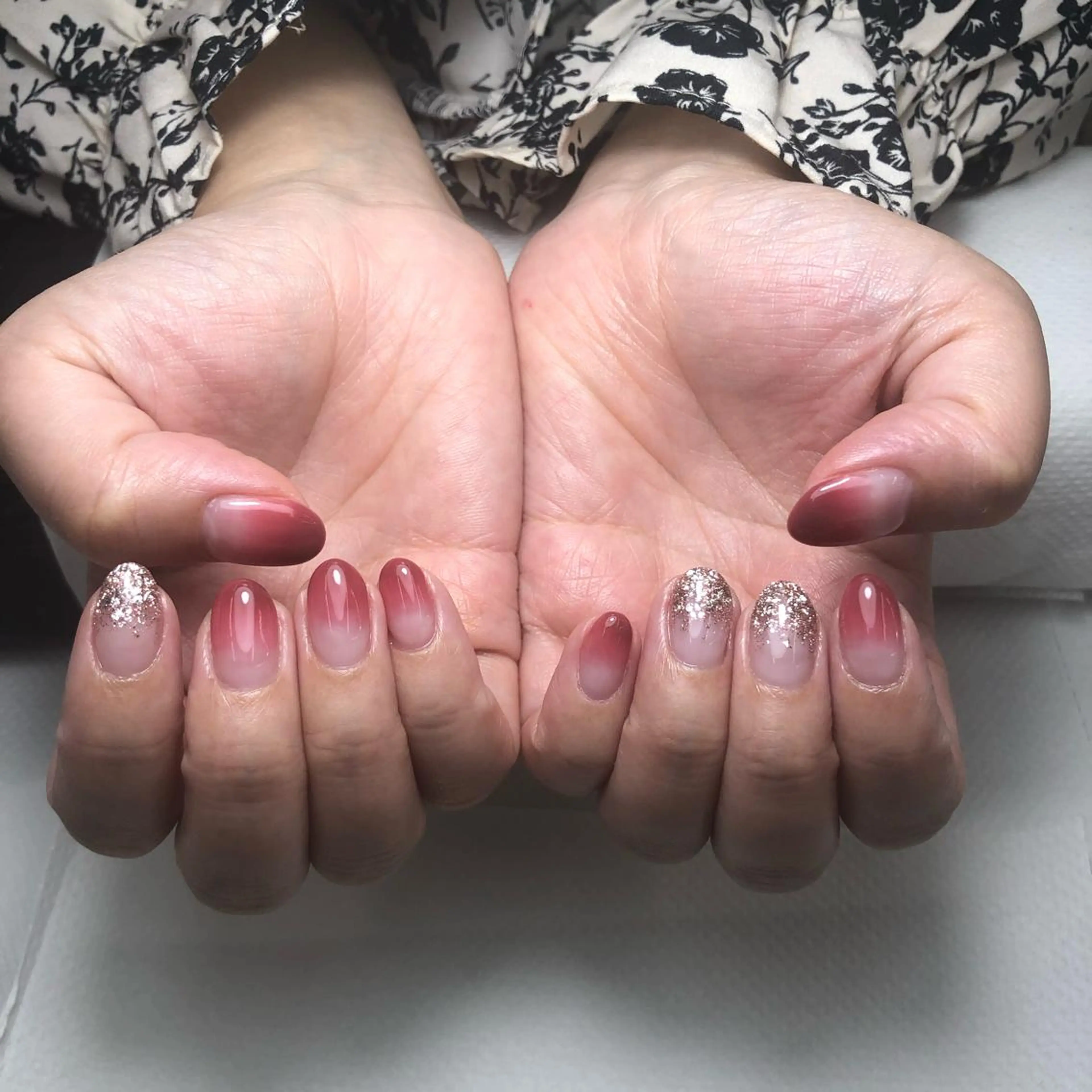 ワンカラー、ラメ、グラデーション、ラメグラデーションの写真