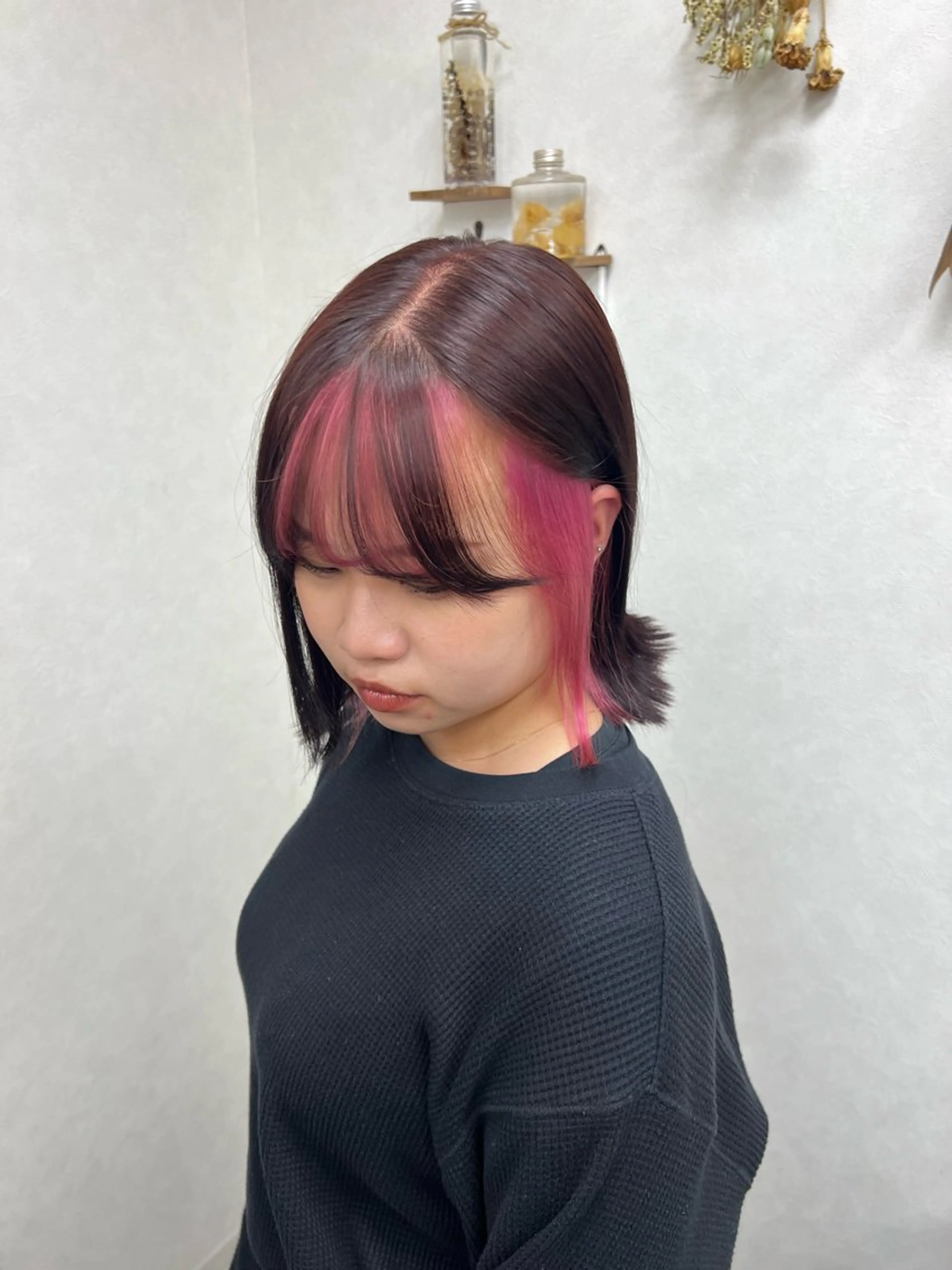 ミディアム ヘアカラー ブリーチカラー HAZUKI🦖のヘアスタイル