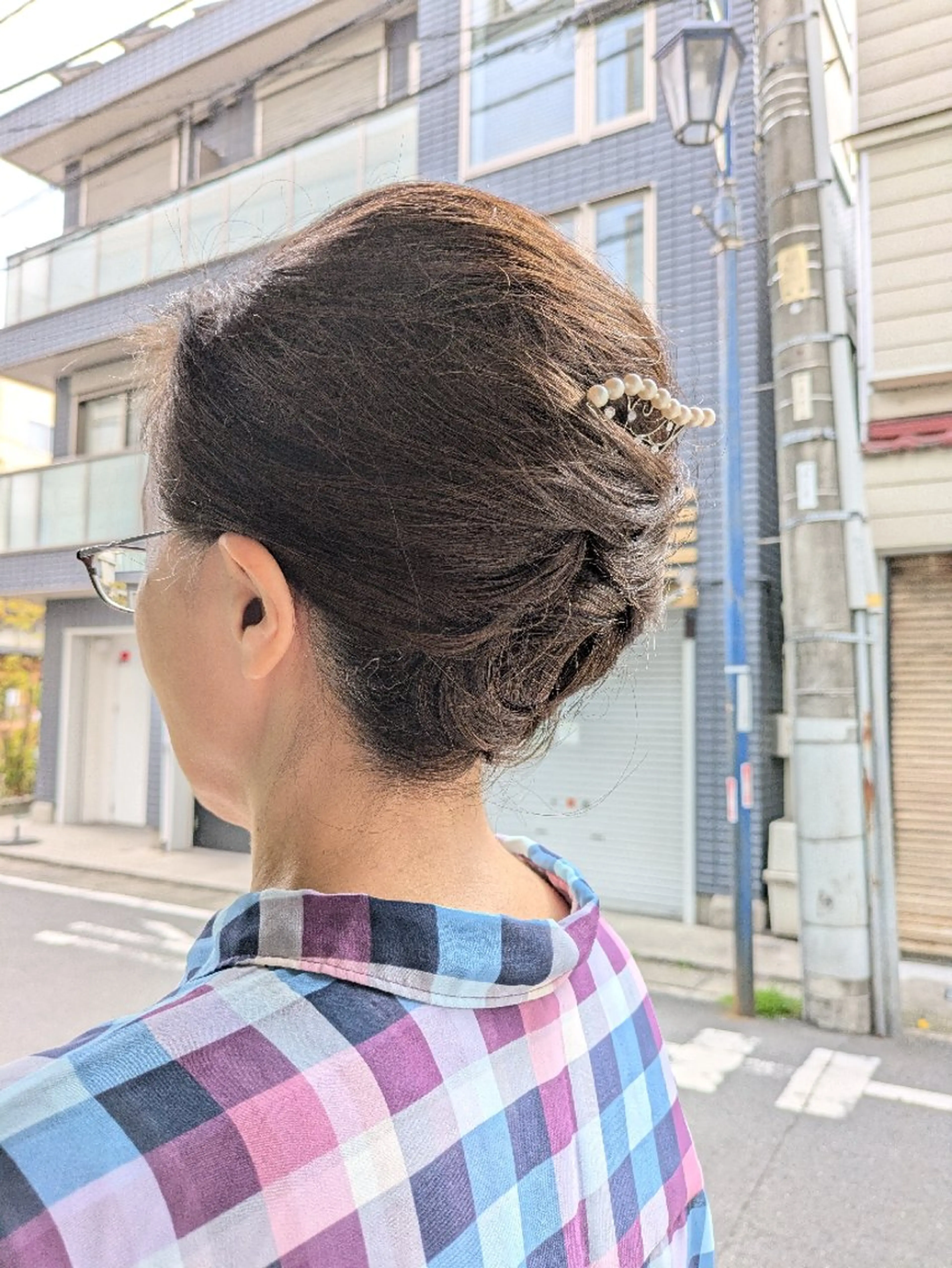 ヘアアレンジ 着物ヘア メンズカット✂️ヘア セット✨️片本🌸のヘアスタイル