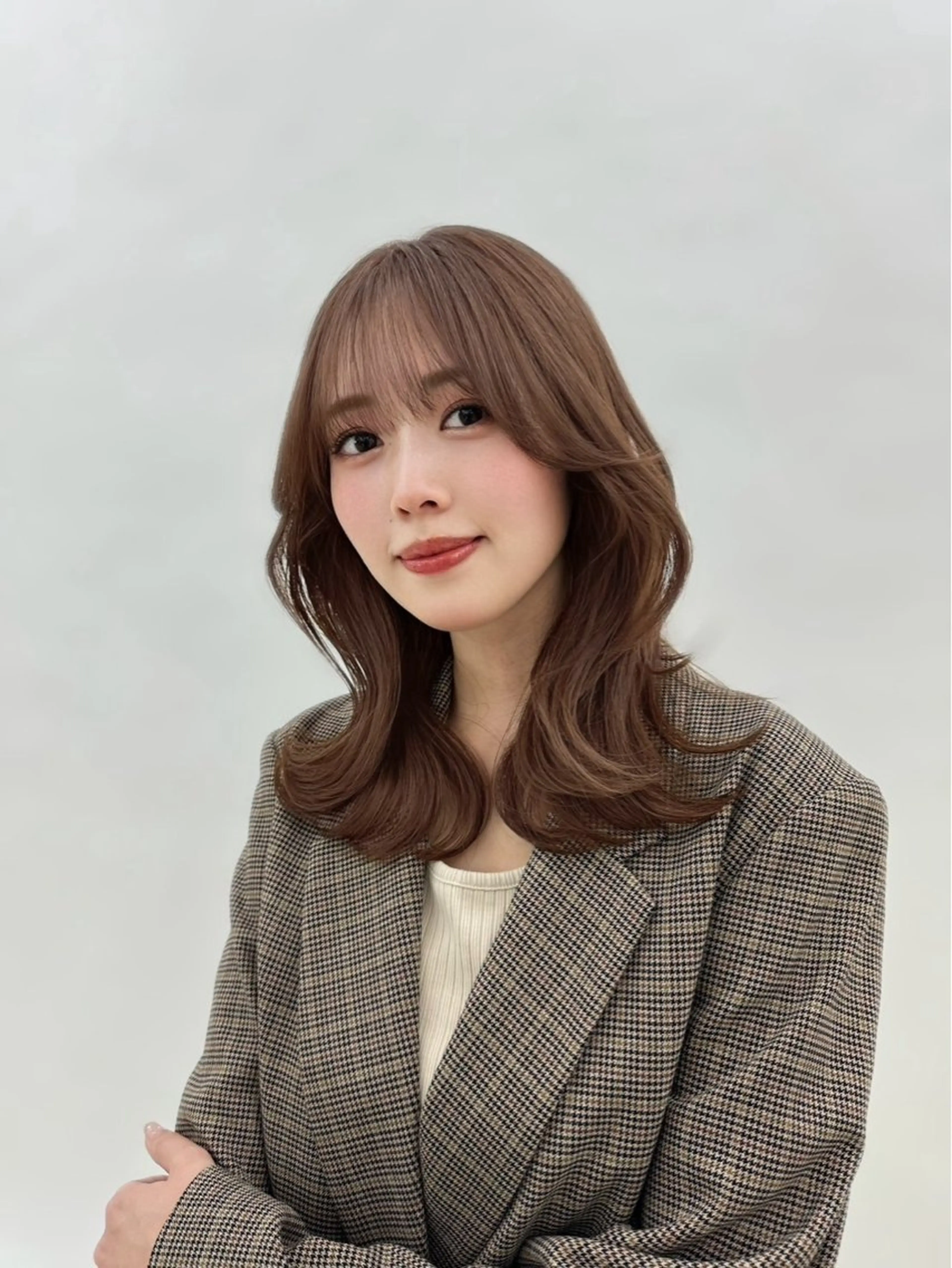 セミロング ami所属・髪質改善ストレート/ ブリーチ/Shoyoのヘアスタイル