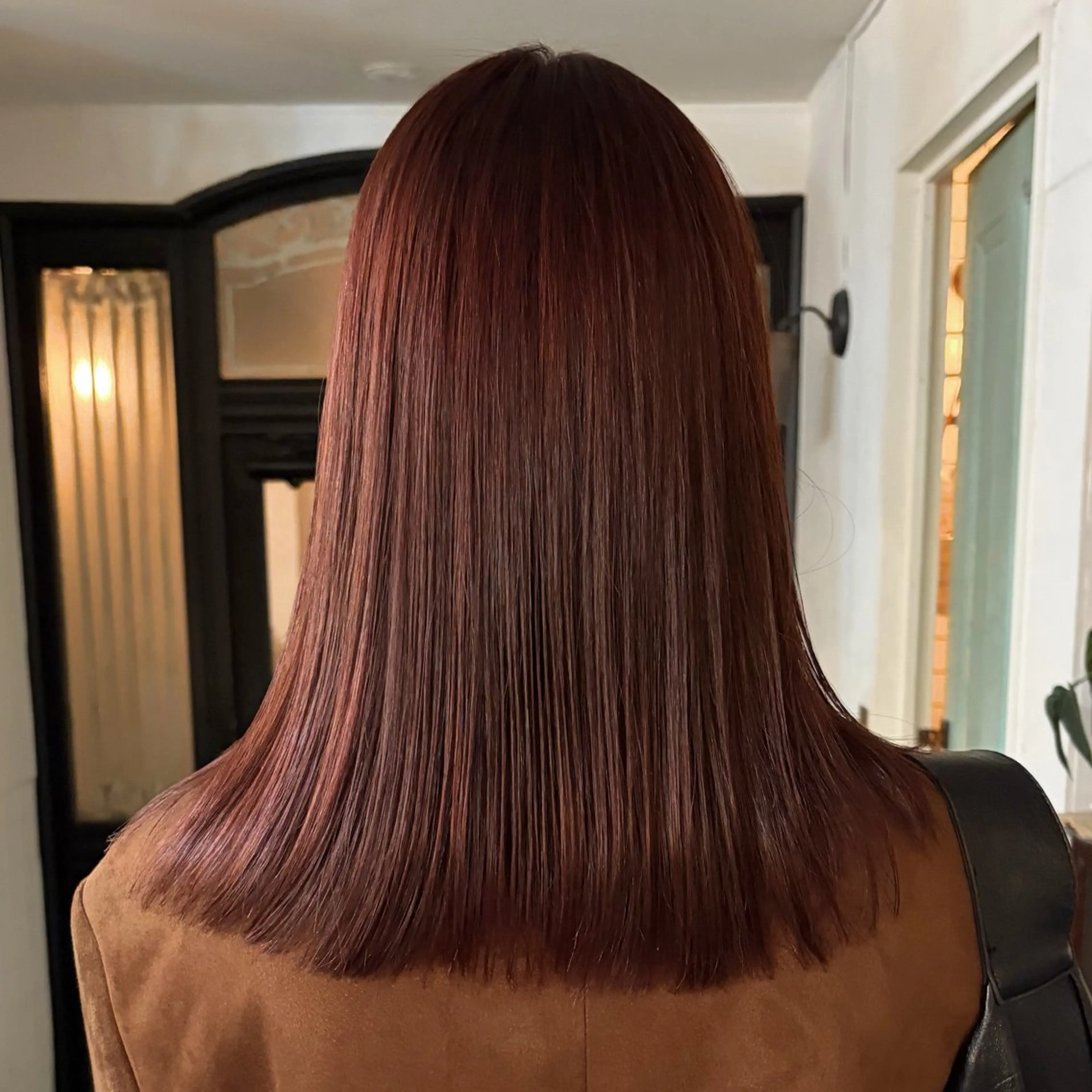 ミディアム カラー カット ヘアカラー レイヤー/ベージュ mikuのヘアスタイル