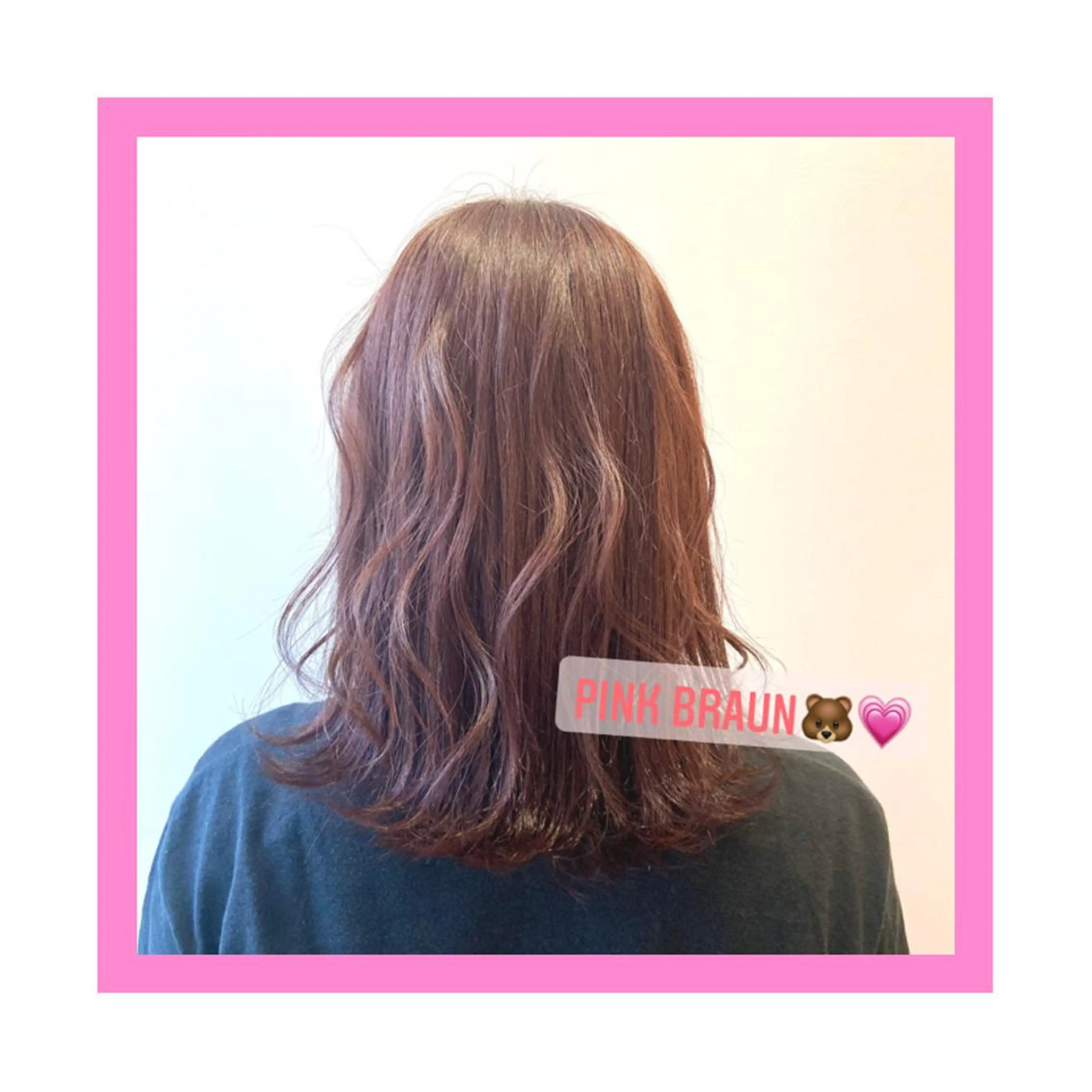 ミディアム ピンクブラウン 棚橋 光海のヘアスタイル