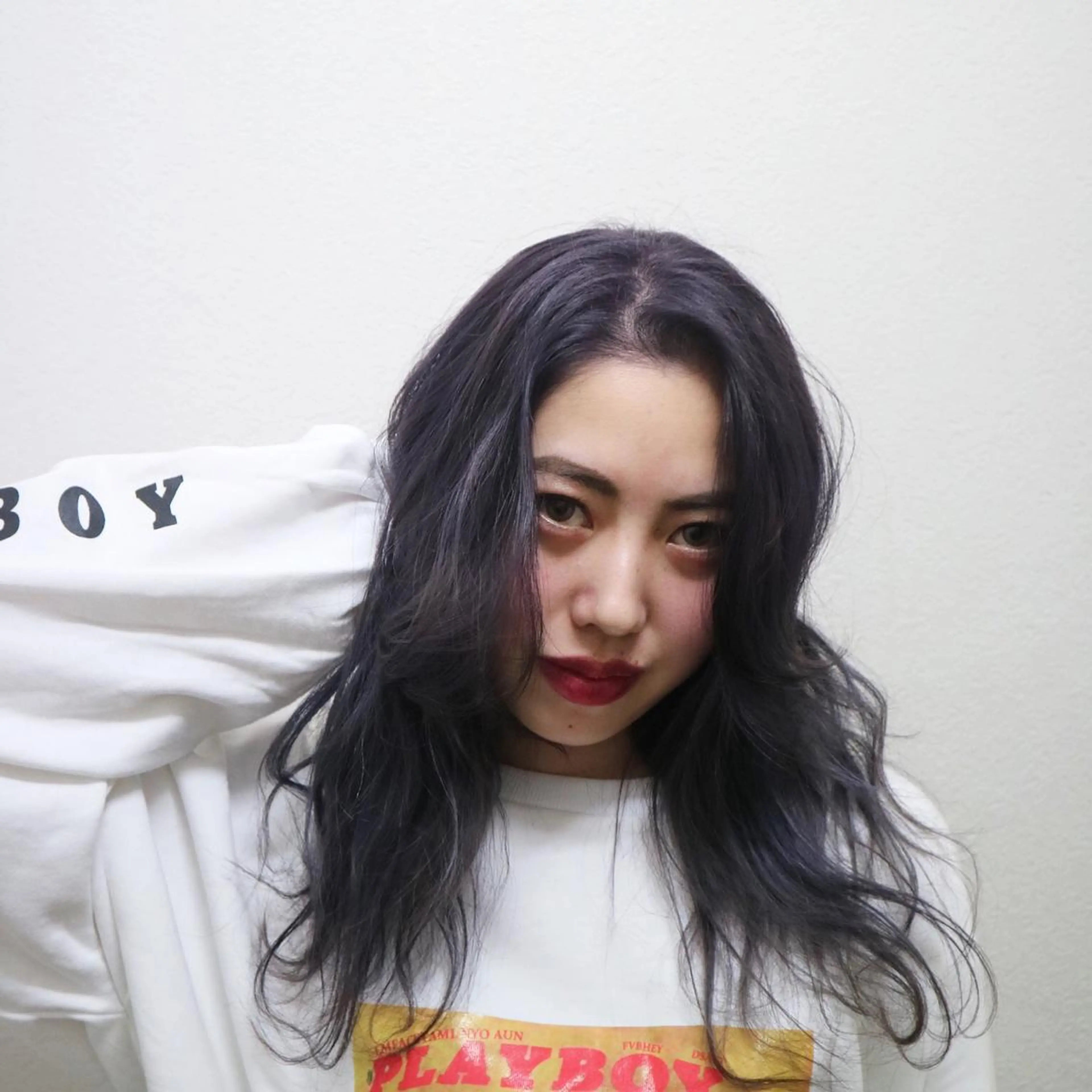 ミディアム カラー アディクシーカラー ブリーチ グレージュ パープルカラー パープルグレージュ ヘアカラー トリートメント JIL BLAN 京都のヘアスタイル