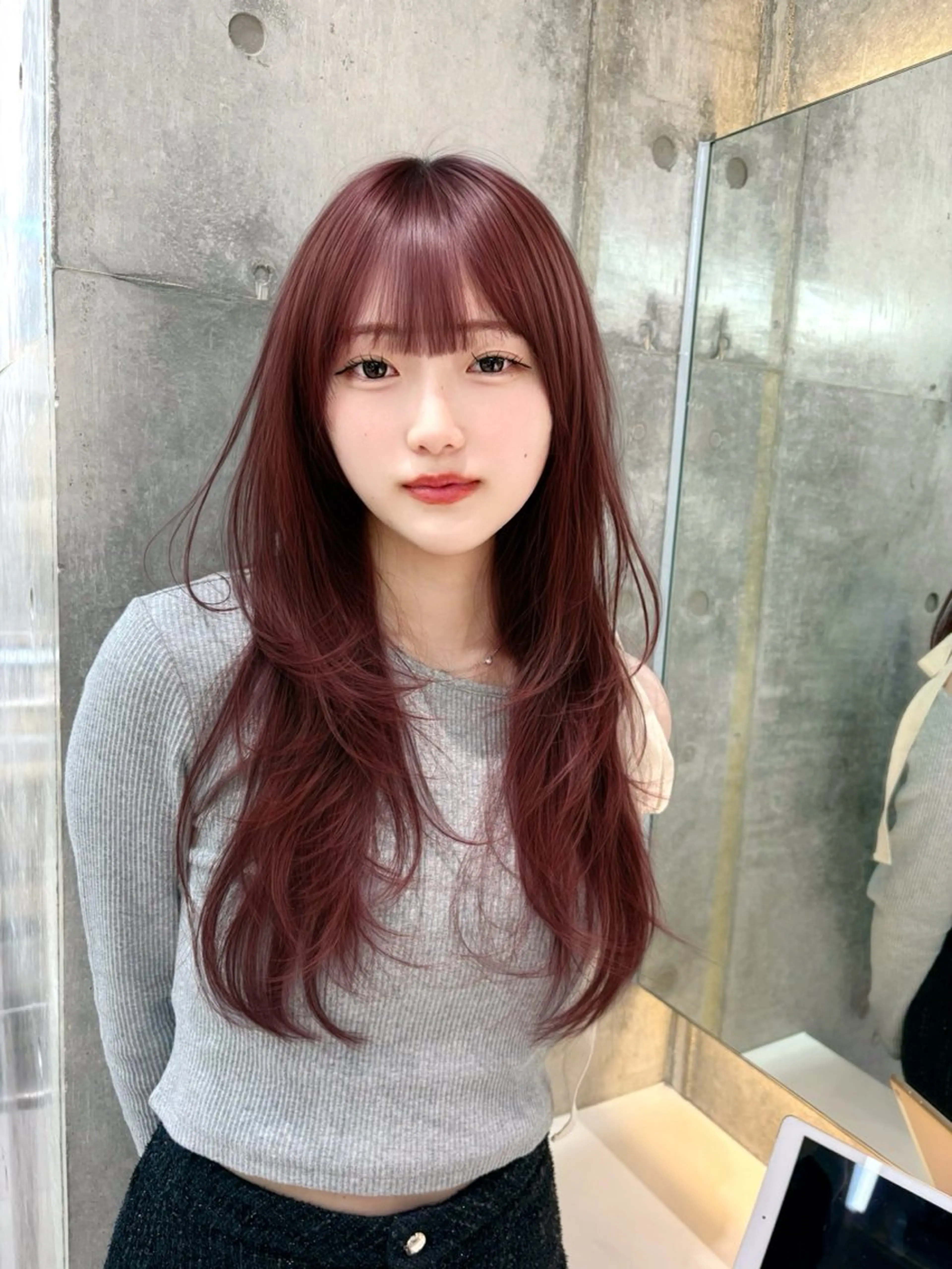 セミロング カット トリートメント 韓国🇰🇷レイヤー 透明感/秀瑛🩶のヘアスタイル