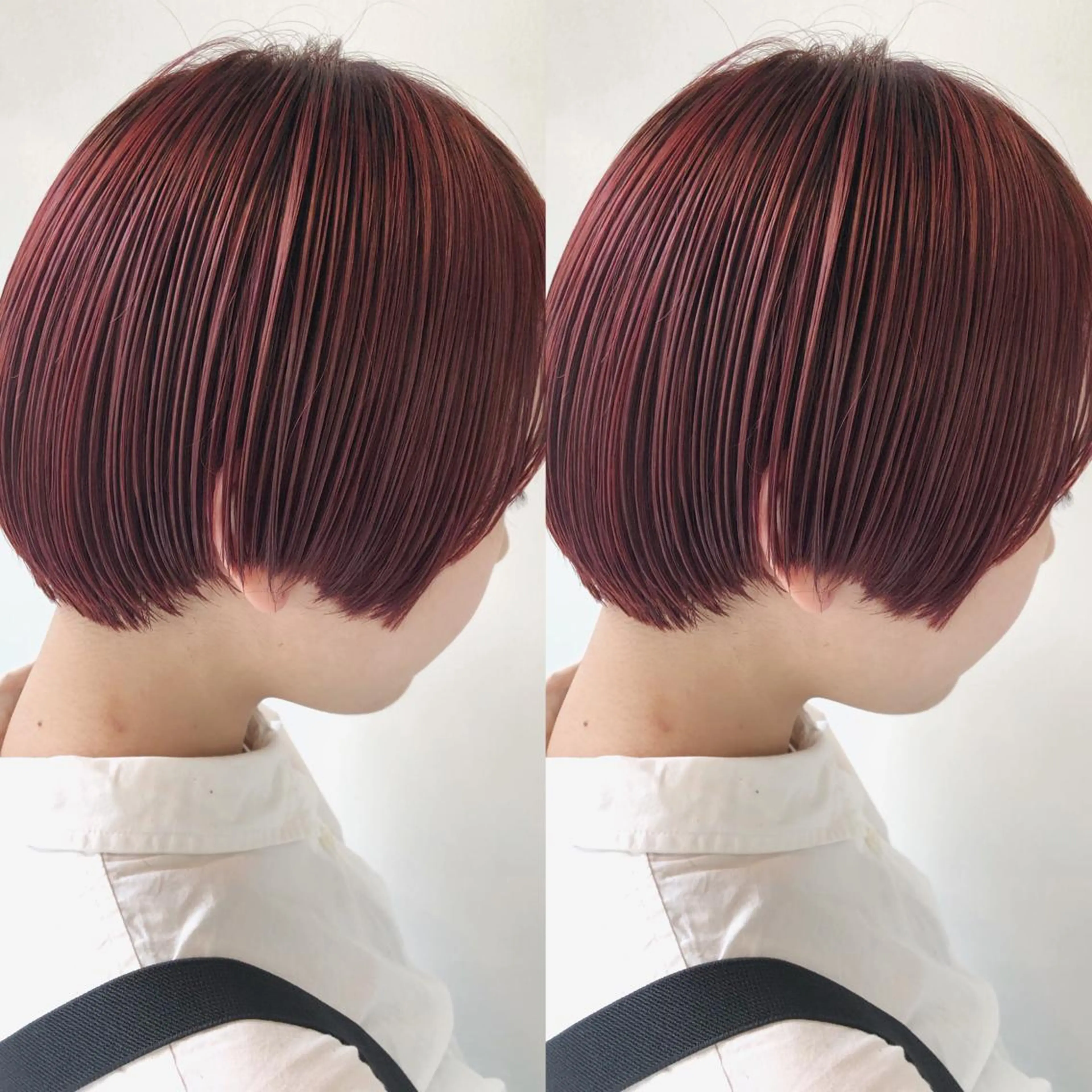 ショート カラー パーマ ヘアアレンジ ラベンダーカラー ラベンダーピンク ピンクカラー ショートヘア Mira by greenのヘアスタイル