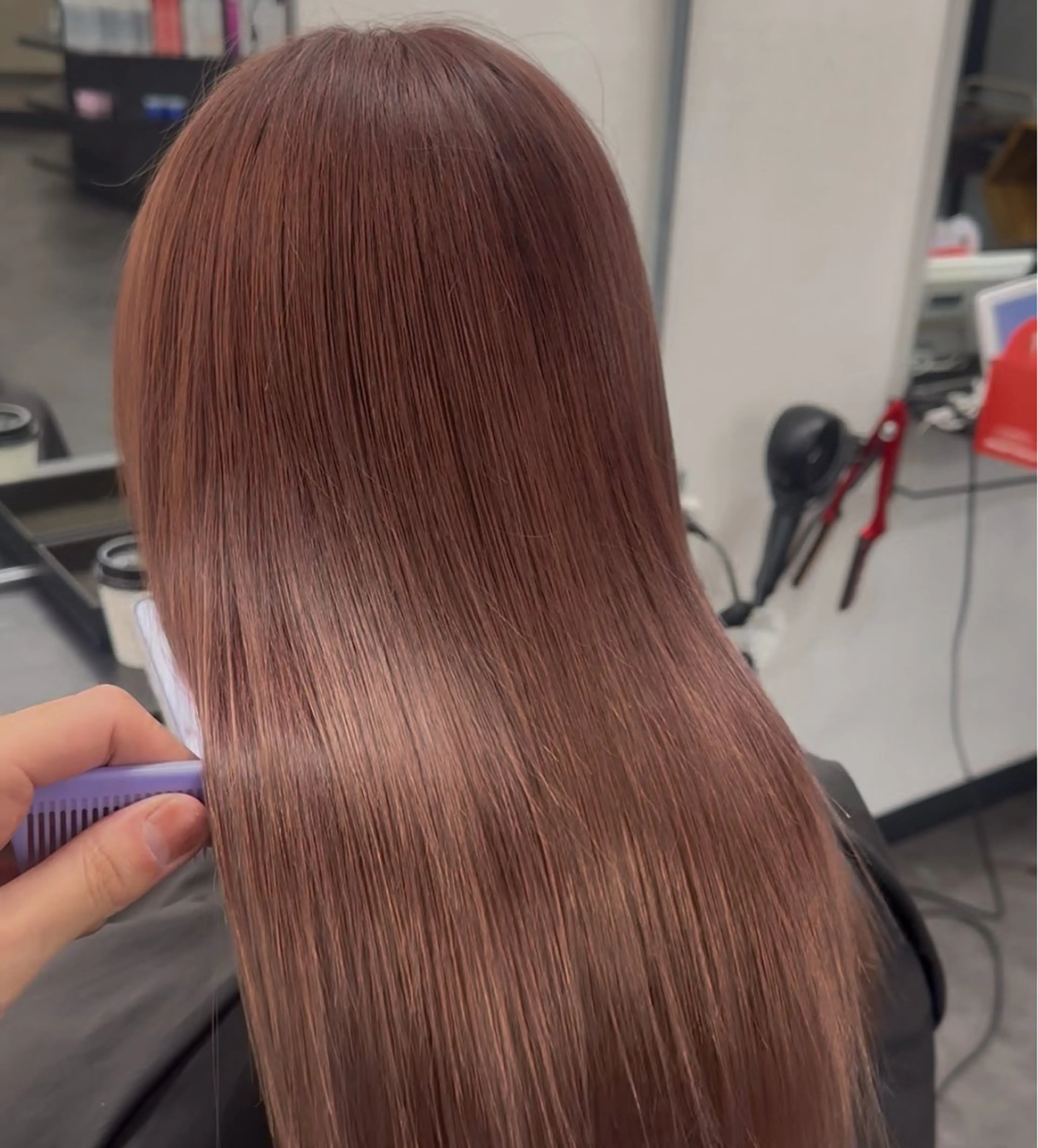ロング カラー ヘアアレンジ ヘアカラー ✨レイヤーカット/透 名感カラー特化✨のヘアスタイル