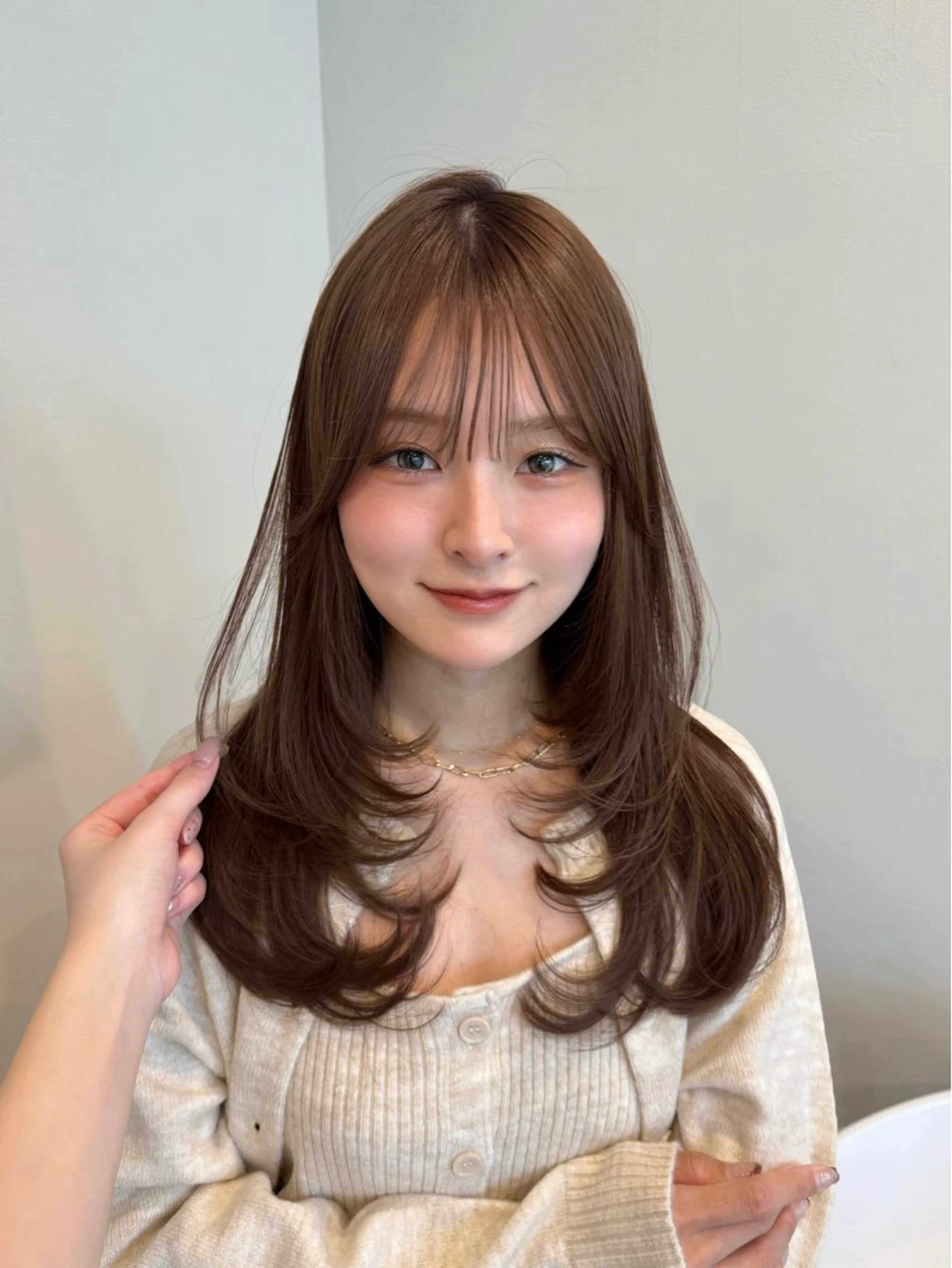 セミロング クリスマス カット sora/レイヤー/ 似合わせカット🎀のヘアスタイル