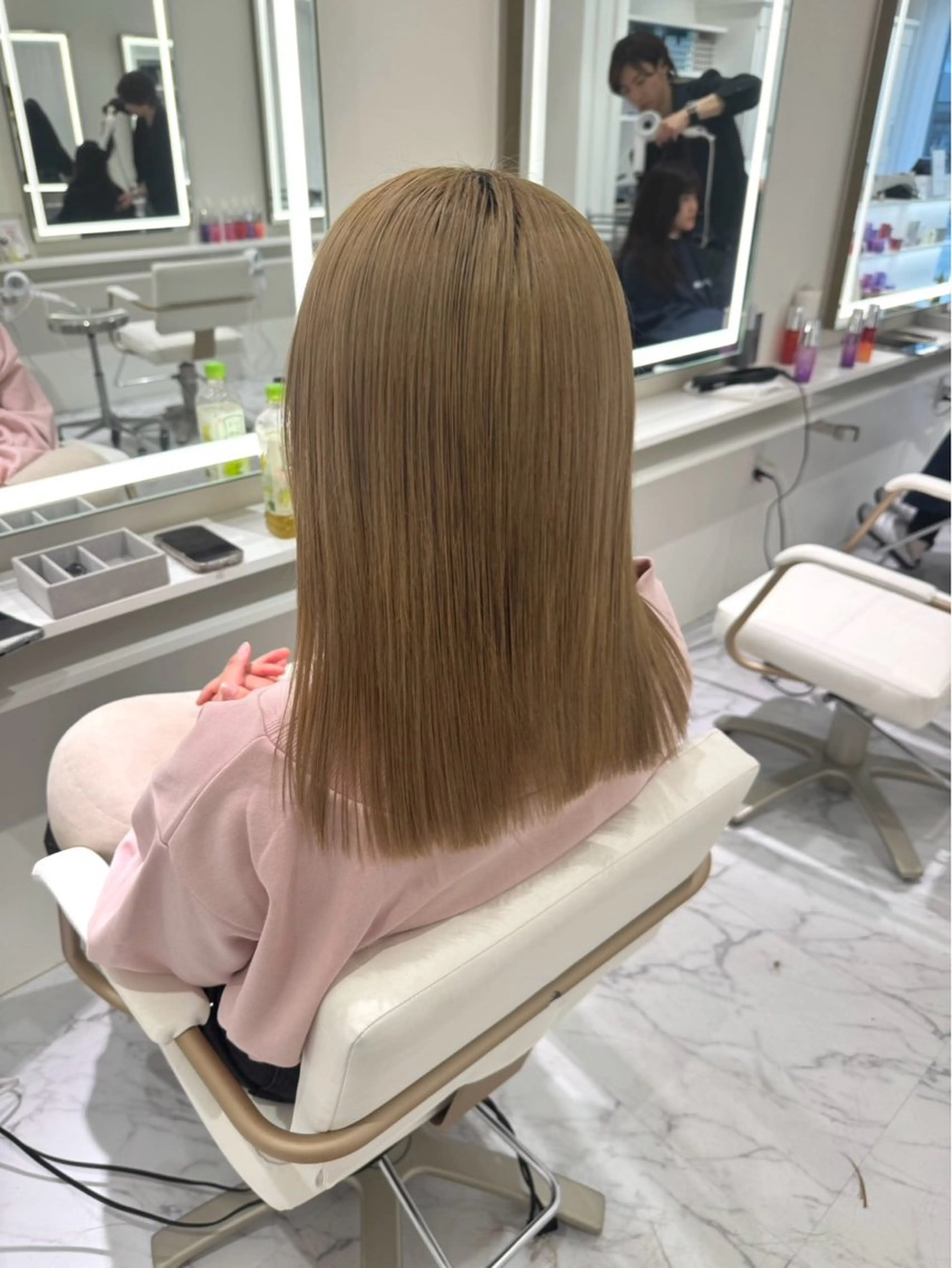 ロング カラー トリートメント ParveMix🍀 藤原愛未のヘアスタイル