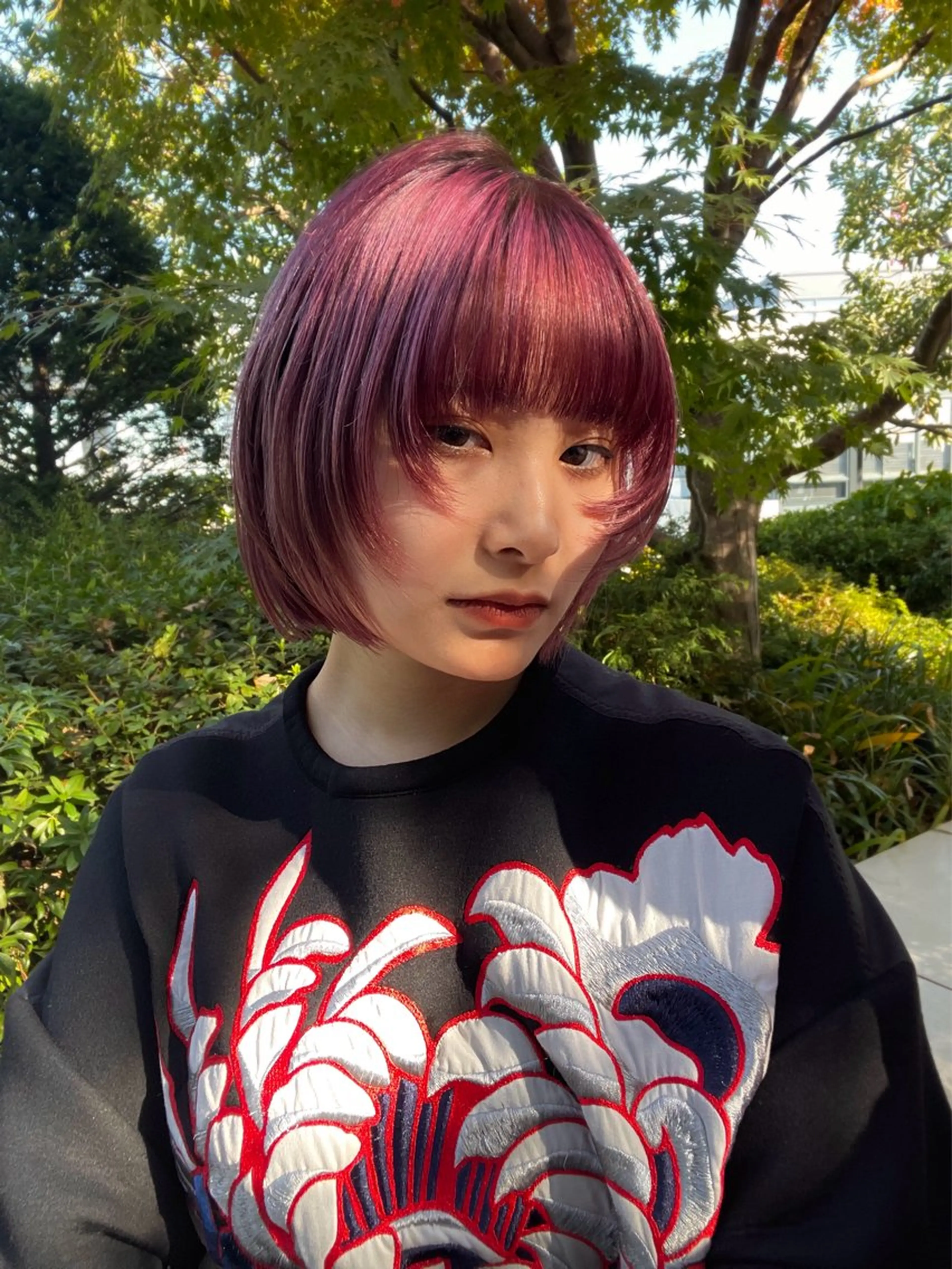 ミディアム ウルフカット ボブパーマ ウルフパーマのヘアスタイル