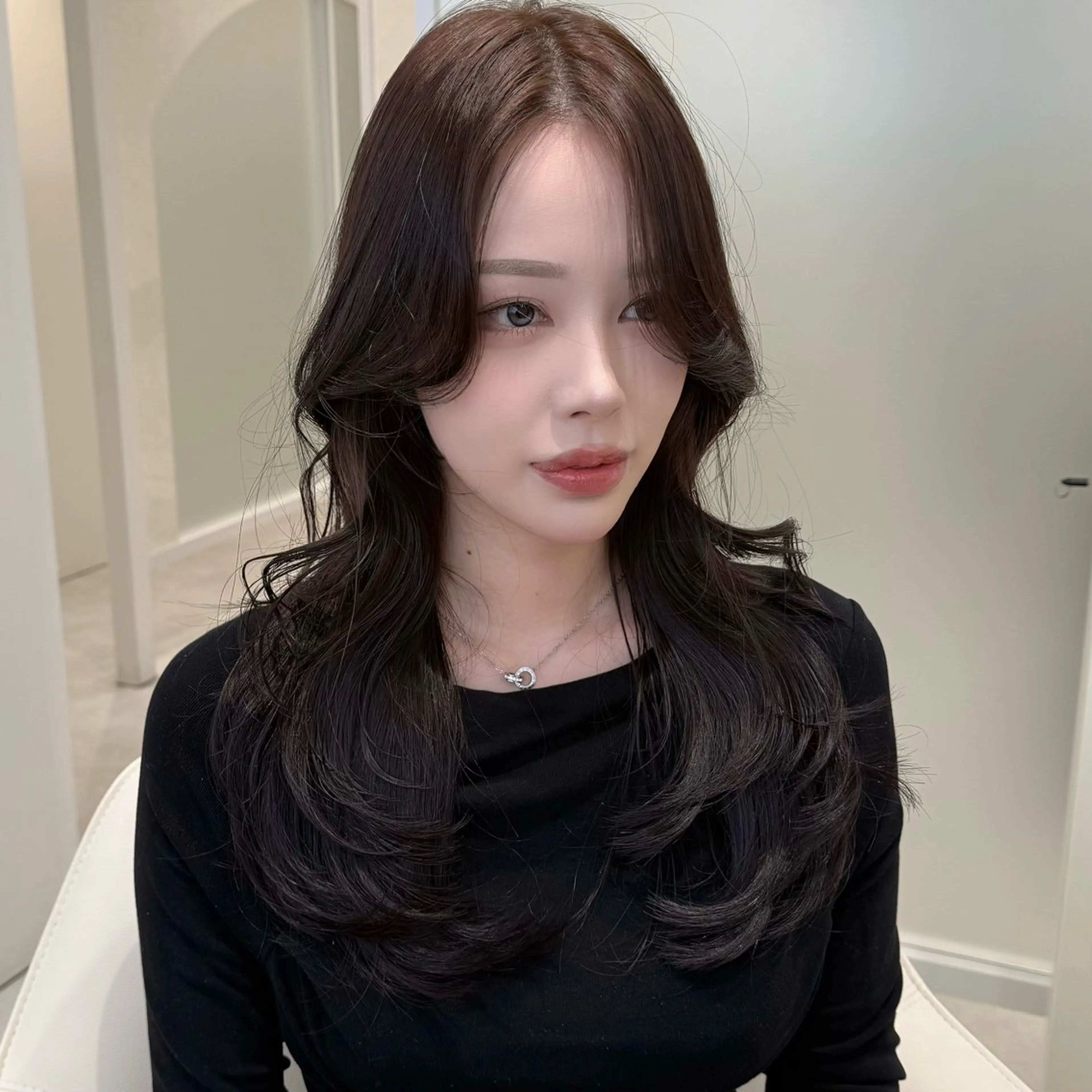 ロング 韓国𝐻𝑎𝑖𝑟 🇰🇷🖤ジアのヘアスタイル