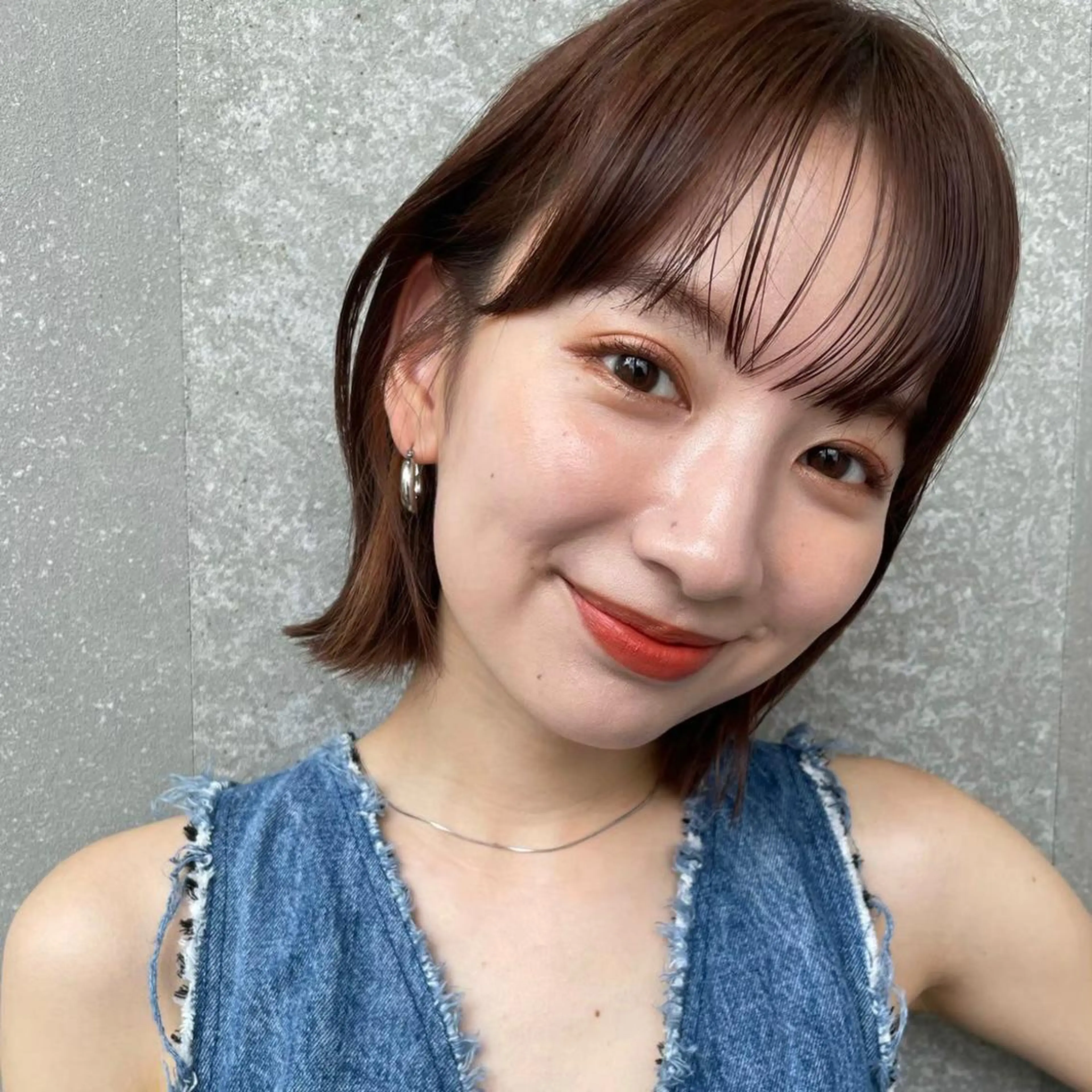 ミディアム ボブ 似合わせカット カット ヘアカラー トリートメント ボブ/くびれボブ/ 髪質改善/Ru-kaのヘアスタイル
