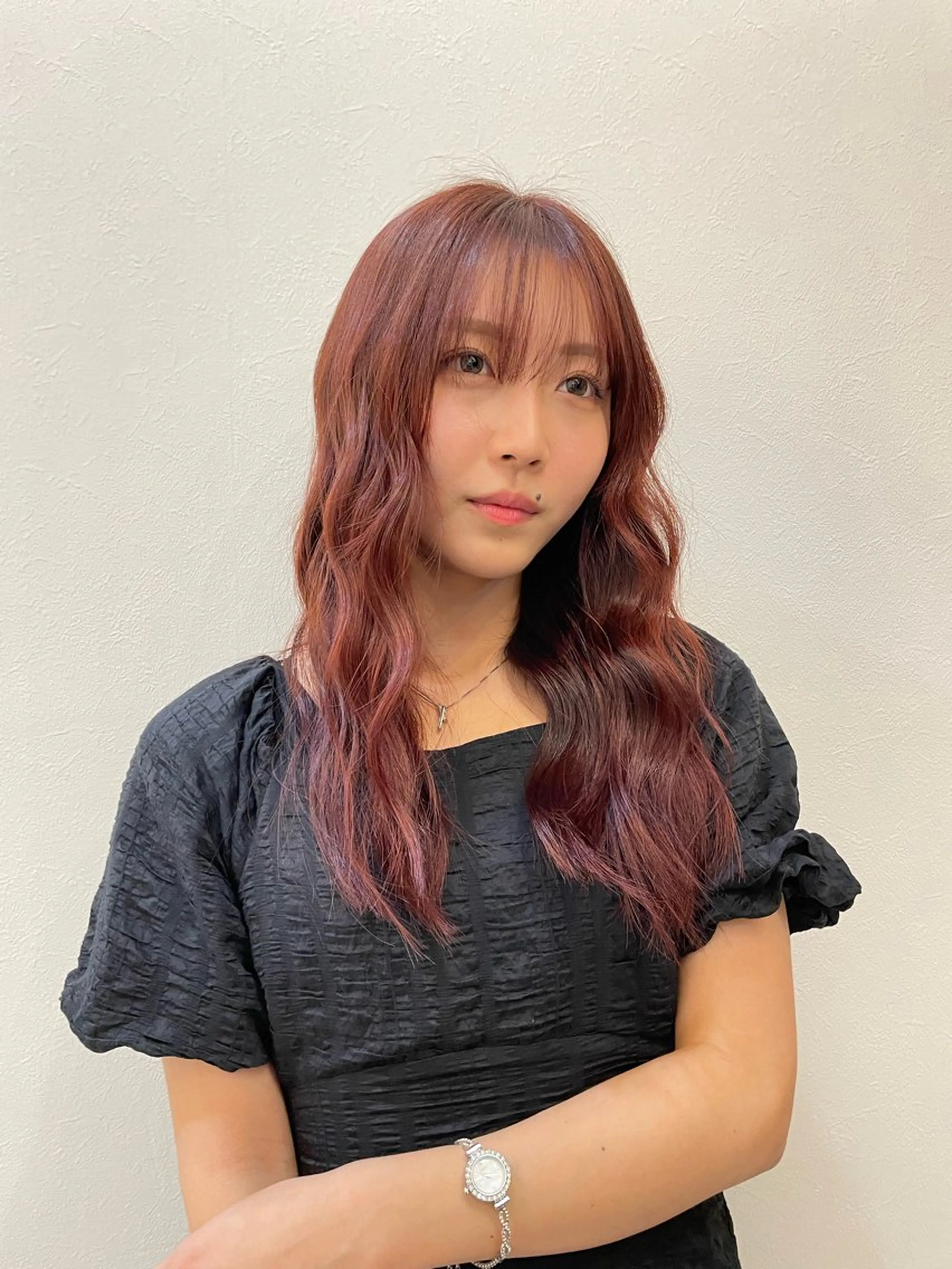カラー ヘアカラー カラー特化美容師 オレンジカラーのヘアスタイル