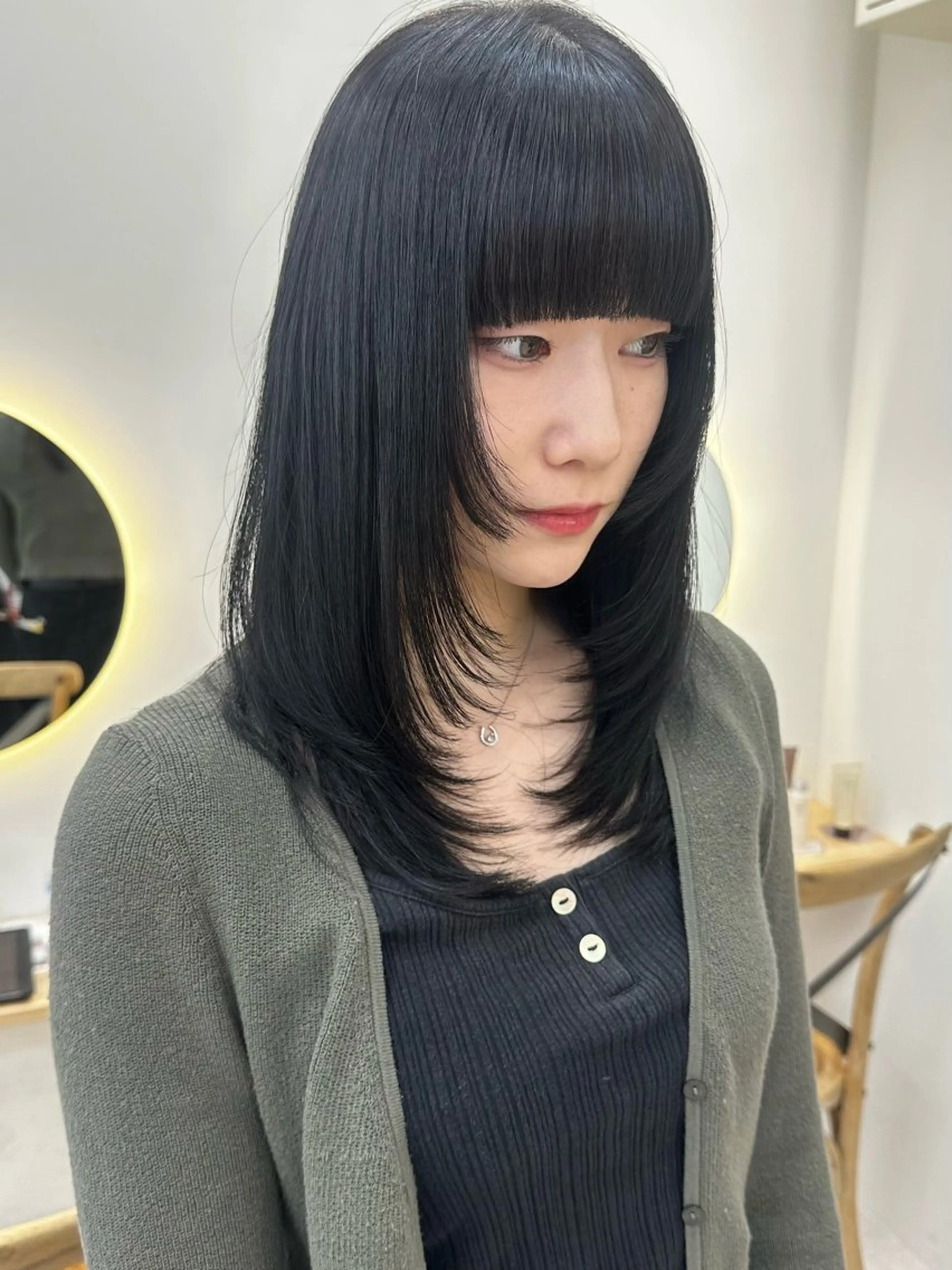 ミディアム カラー カット ヘアカラー トリートメント 🪭risa 暖色/レイヤー🪭のヘアスタイル
