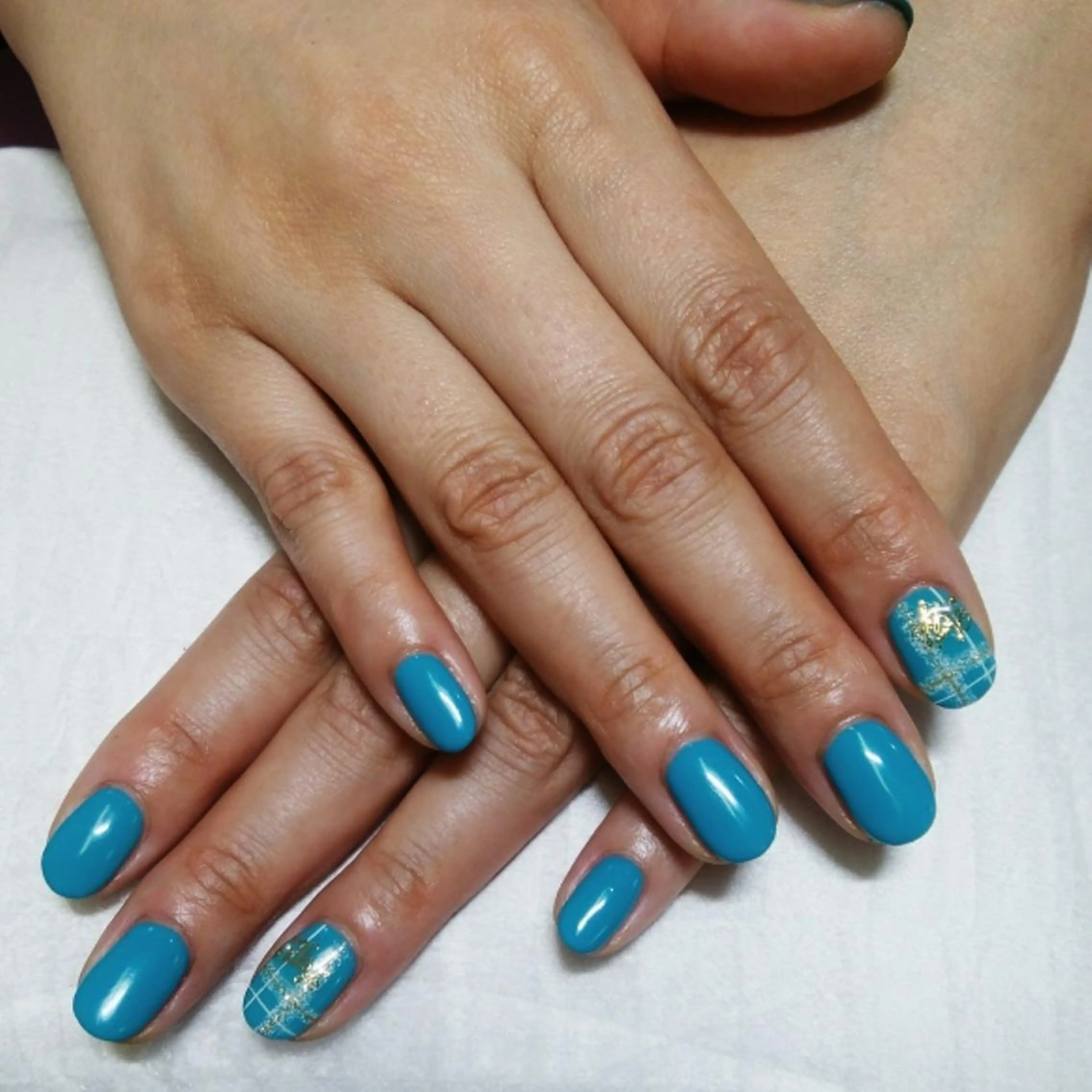 ネイル ブルー リラクゼーション＆ネイル仙殊~センジュ~所属・senju 　のネイルデザイン