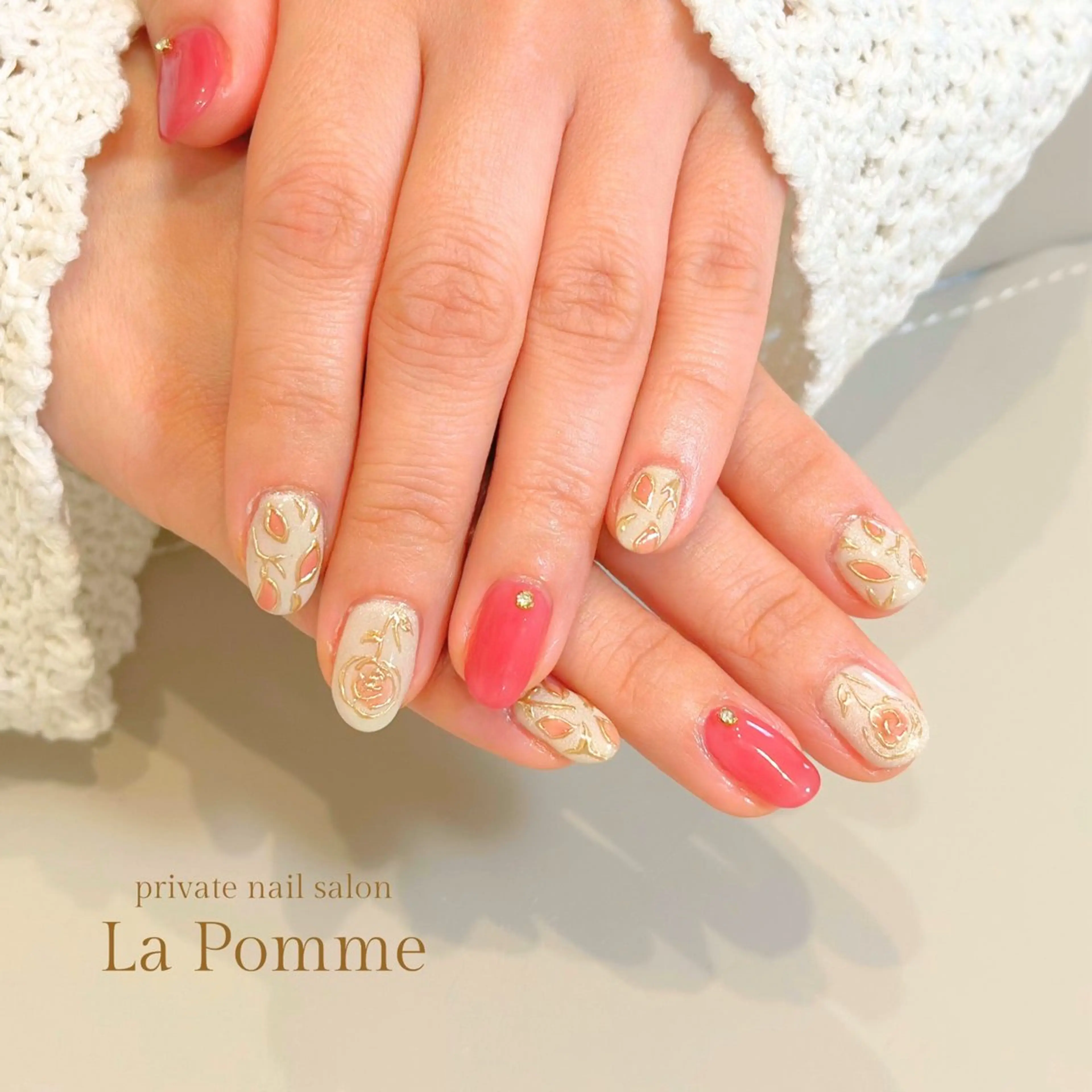 ネイル ハンドネイル nail salon La Pommeのネイルデザイン
