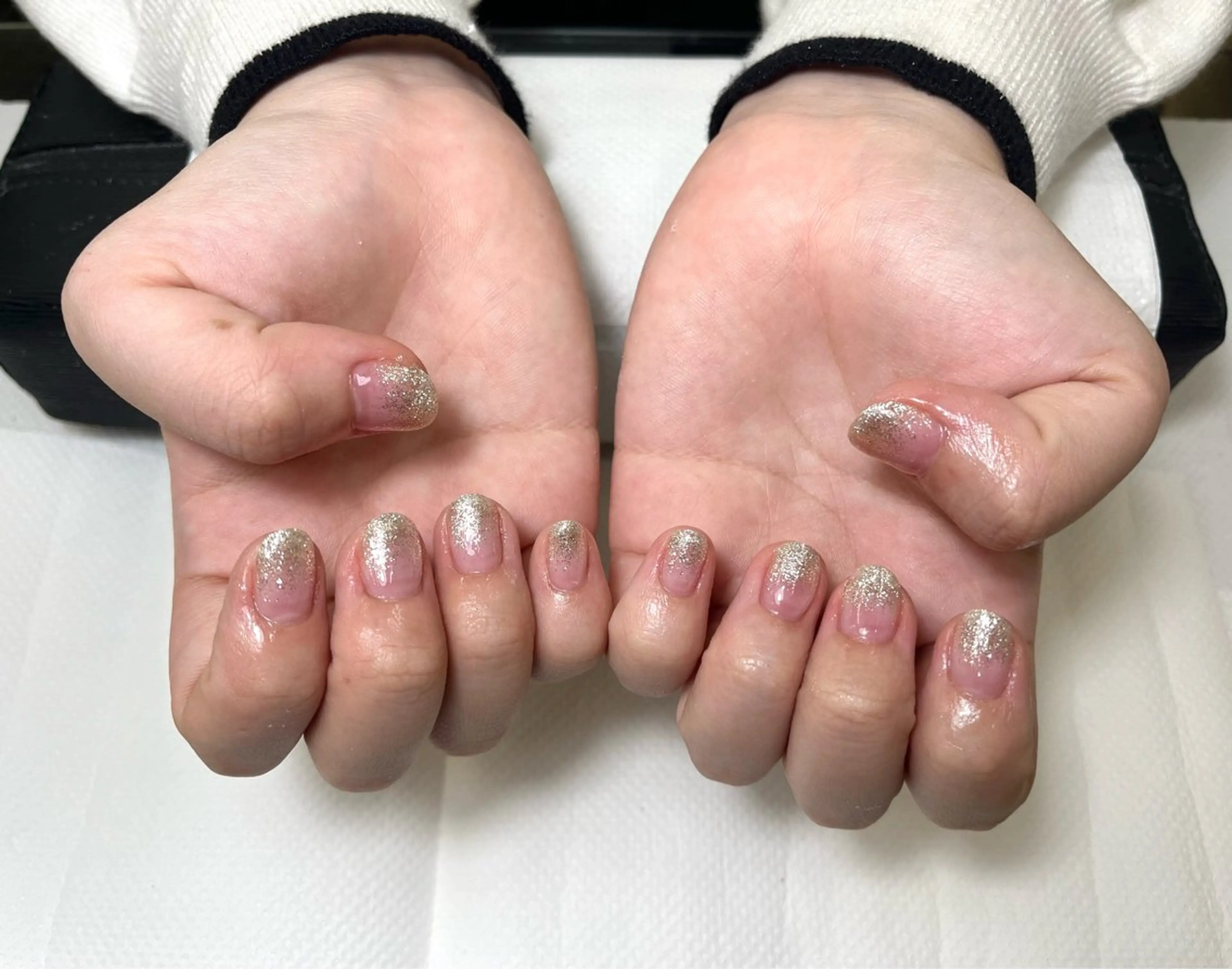 ネイル グラデーション ラメ(グリッター) ラメグラデーション KIKAWA MAI♡のネイルデザイン