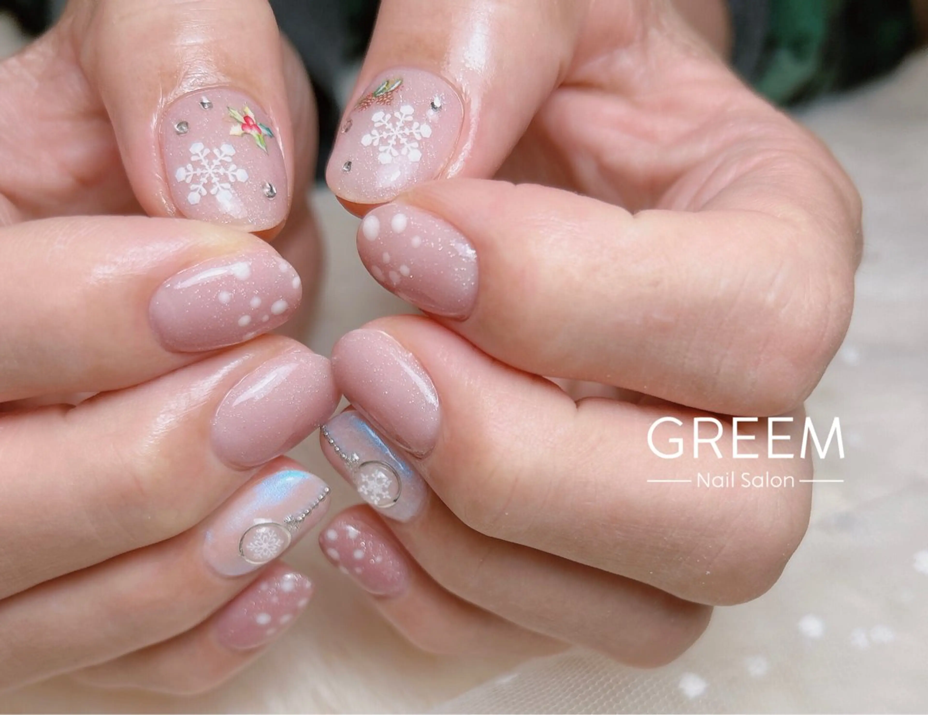 ネイル フラッシュネイル ジェルネイル マグネットネイル ワンカラーネイル パラジェル ハンドネイル GREEM グリームのネイルデザイン