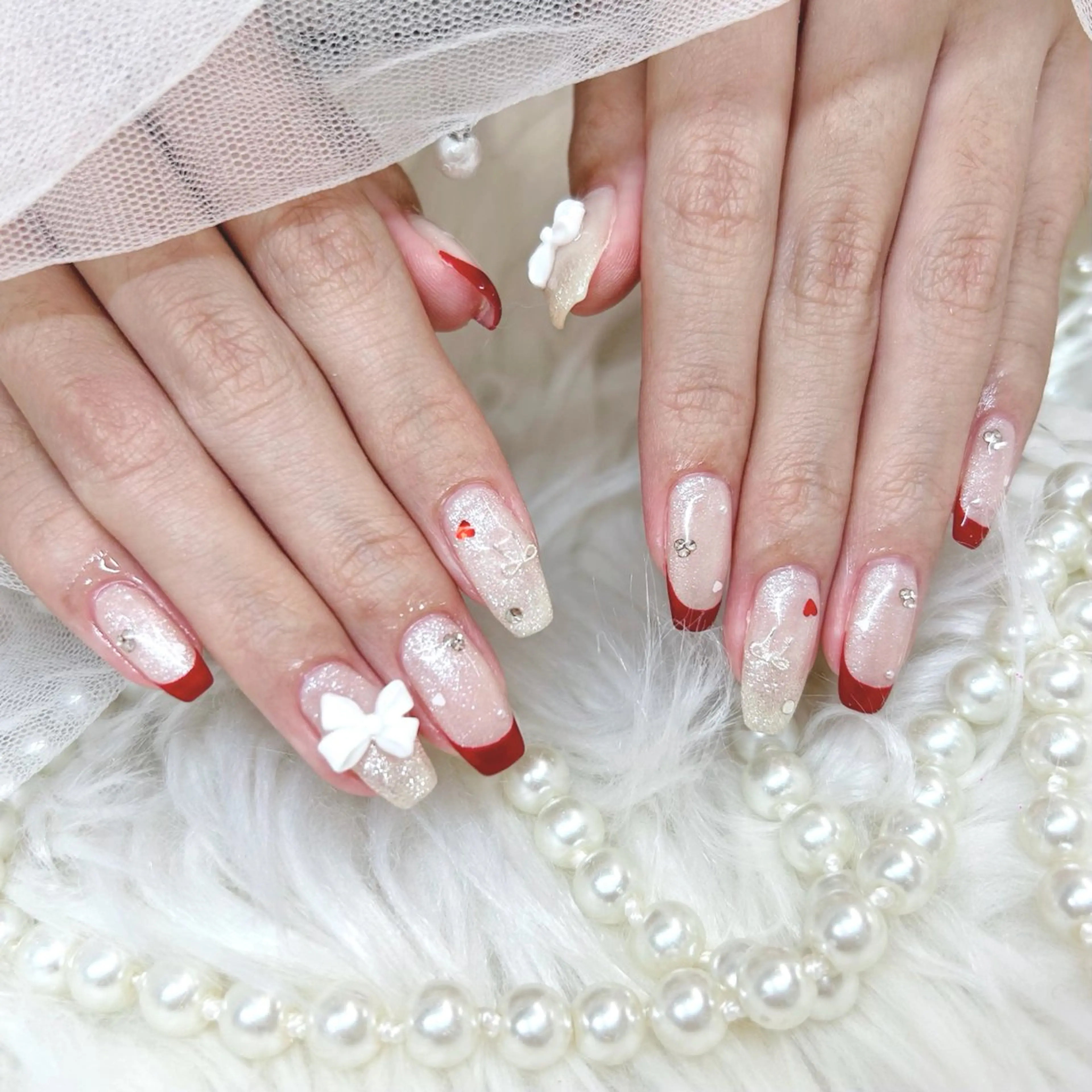 ミディアム クリスマス ハンドネイル Nailsalon Angeのネイルデザイン