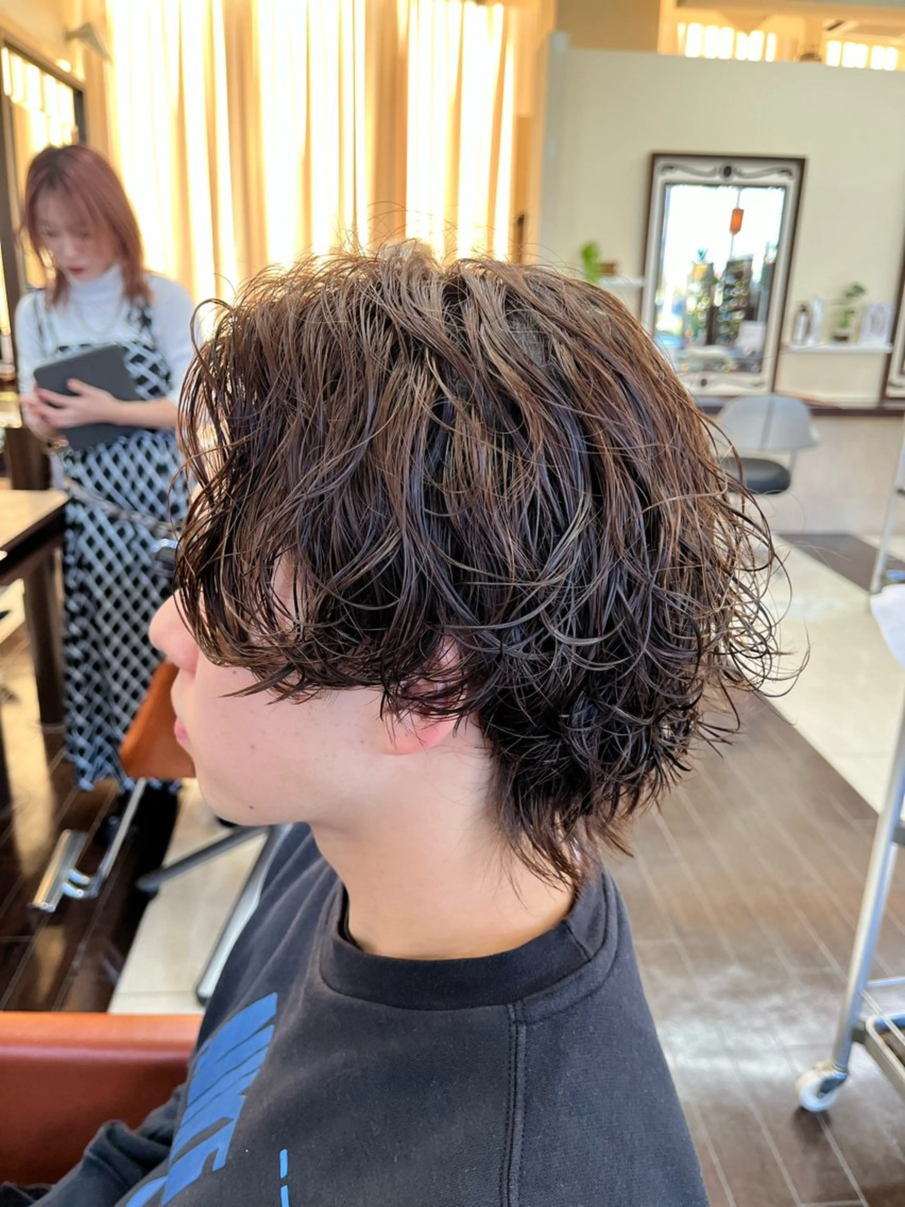 ショート パーマ メンズ カット パーマ ヘアセット AROH  men's cut&men's perm 船橋店所属・🧊メンズ特化🧊 高木航希のヘアスタイル