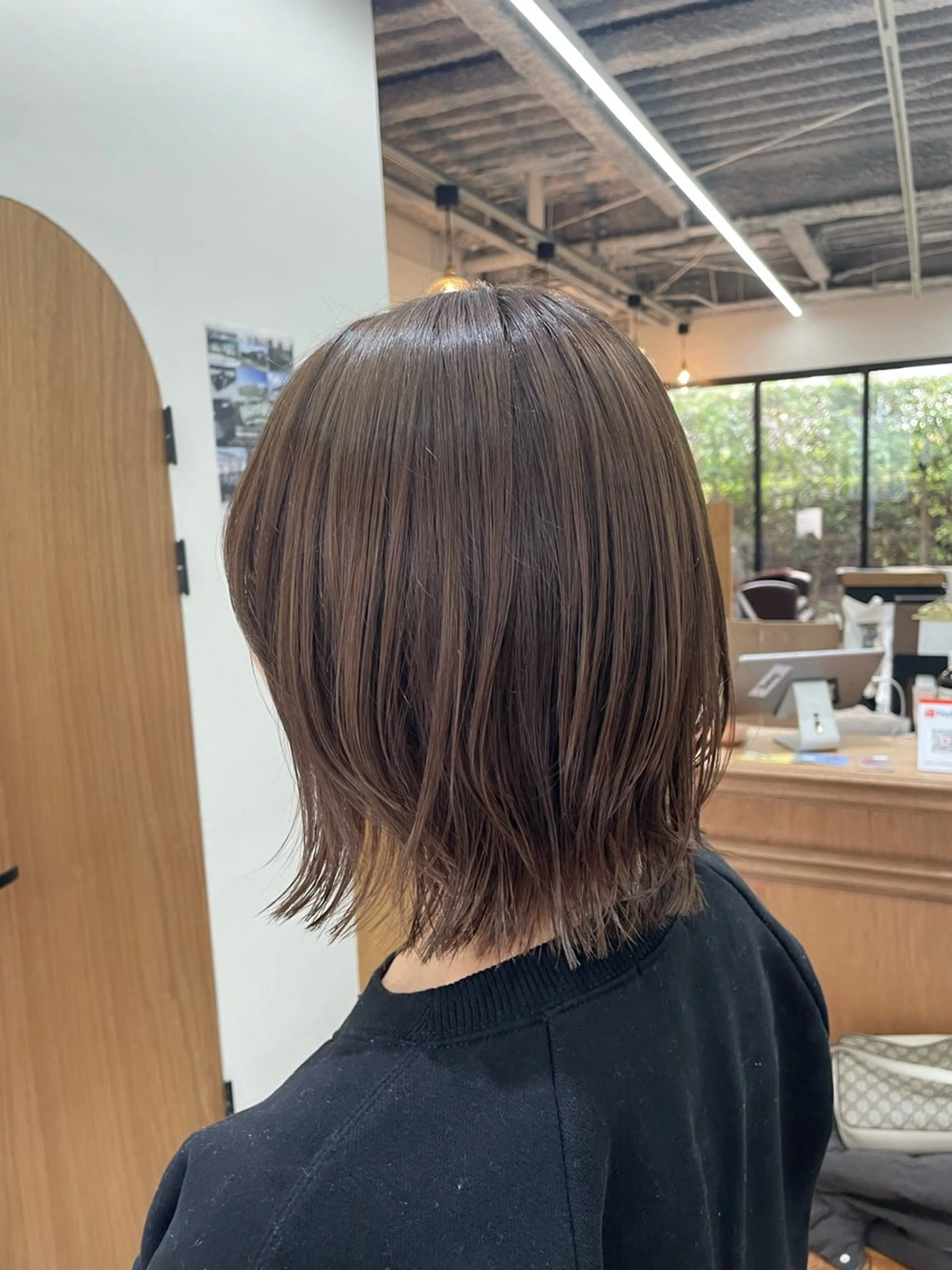 ミディアム カラー ブリーチ ダブルカラー グレージュ ブリーチなしカラー ボブ ヘアカラー 慎太朗/メンズカット /メンズパーマのヘアスタイル
