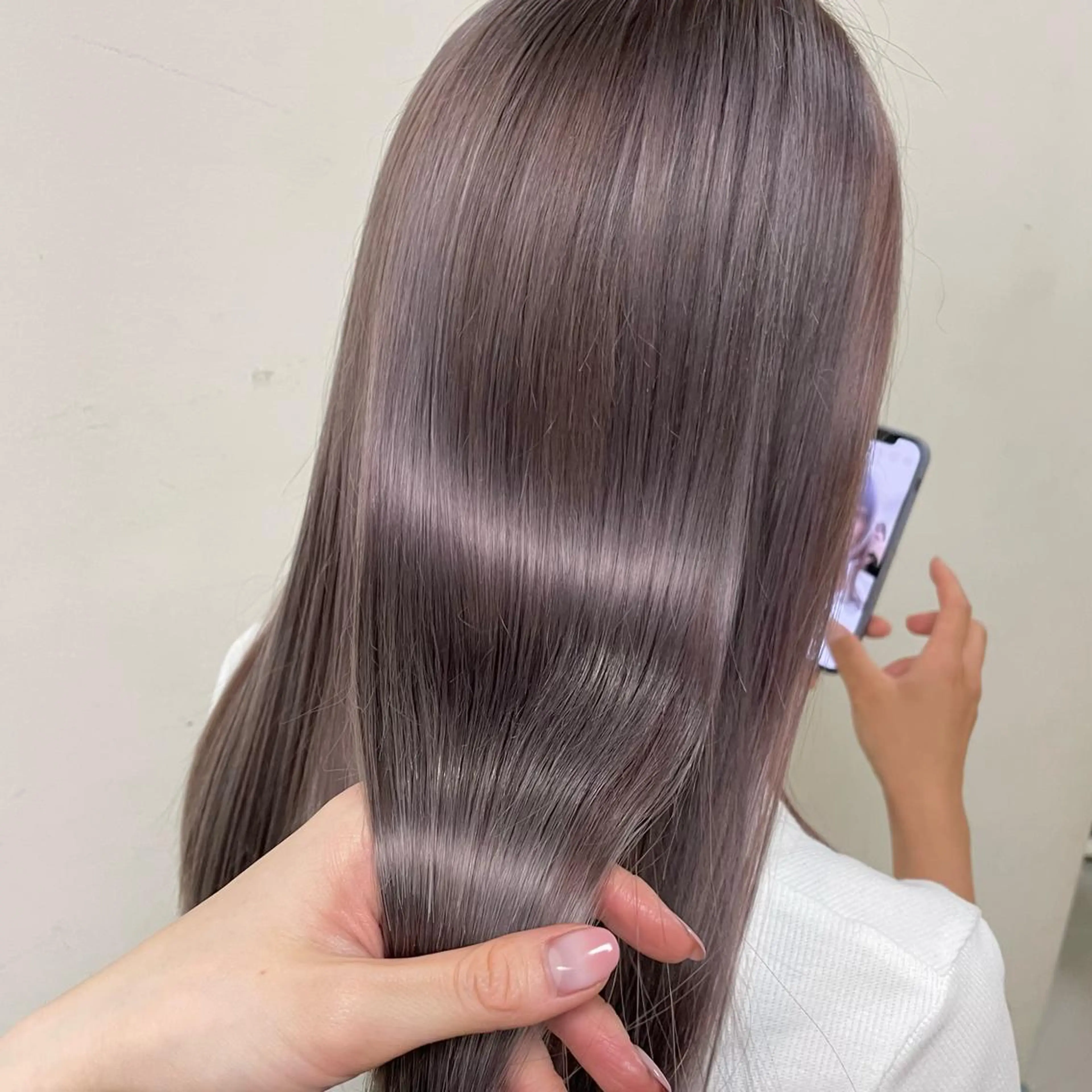 ロング カラー ヘアアレンジ mao透明感カラー 似合わせヘアメイクのヘアスタイル