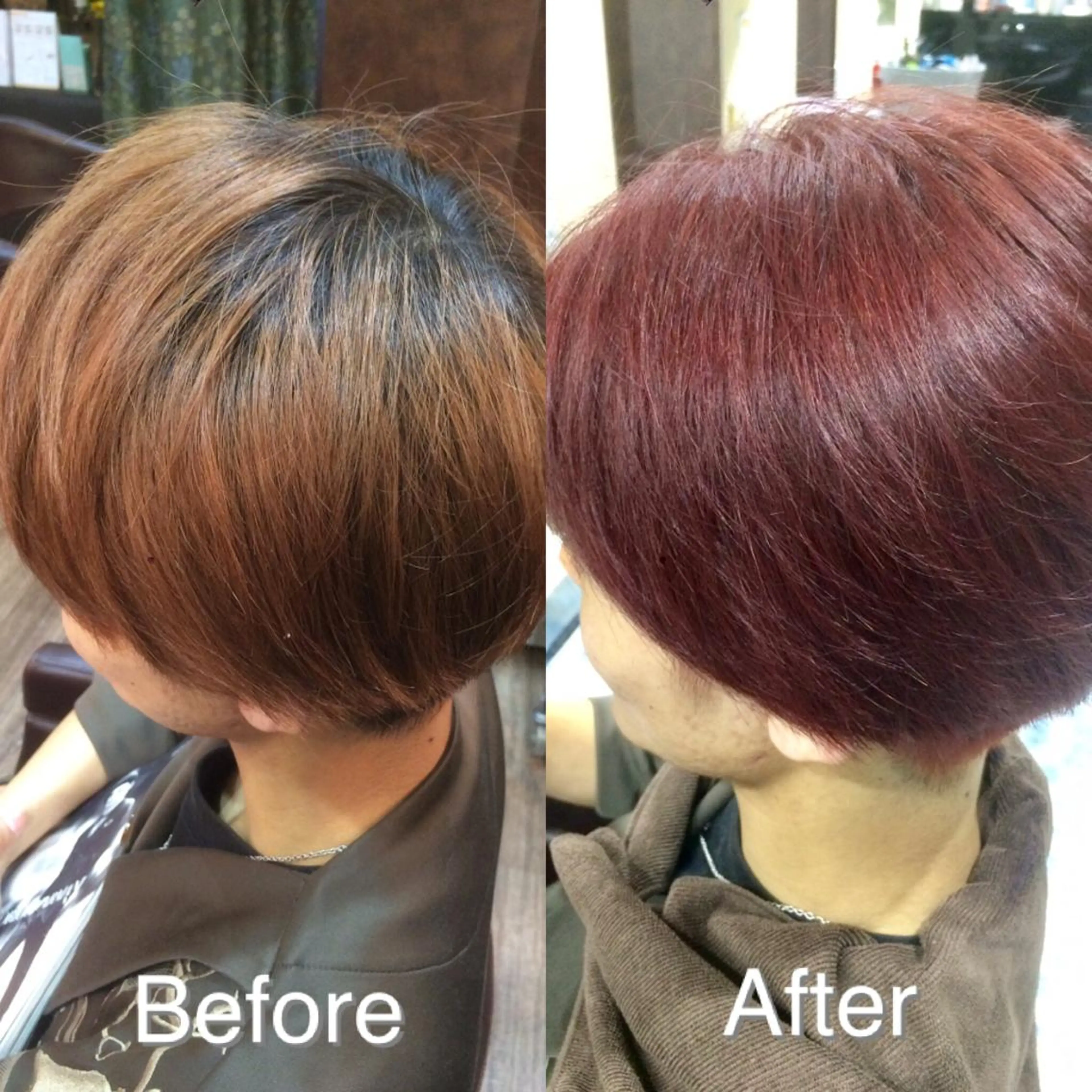 ショート カラー レッドカラー beauty and care CALON所属・CALON銀座　松田 力丸のヘアスタイル