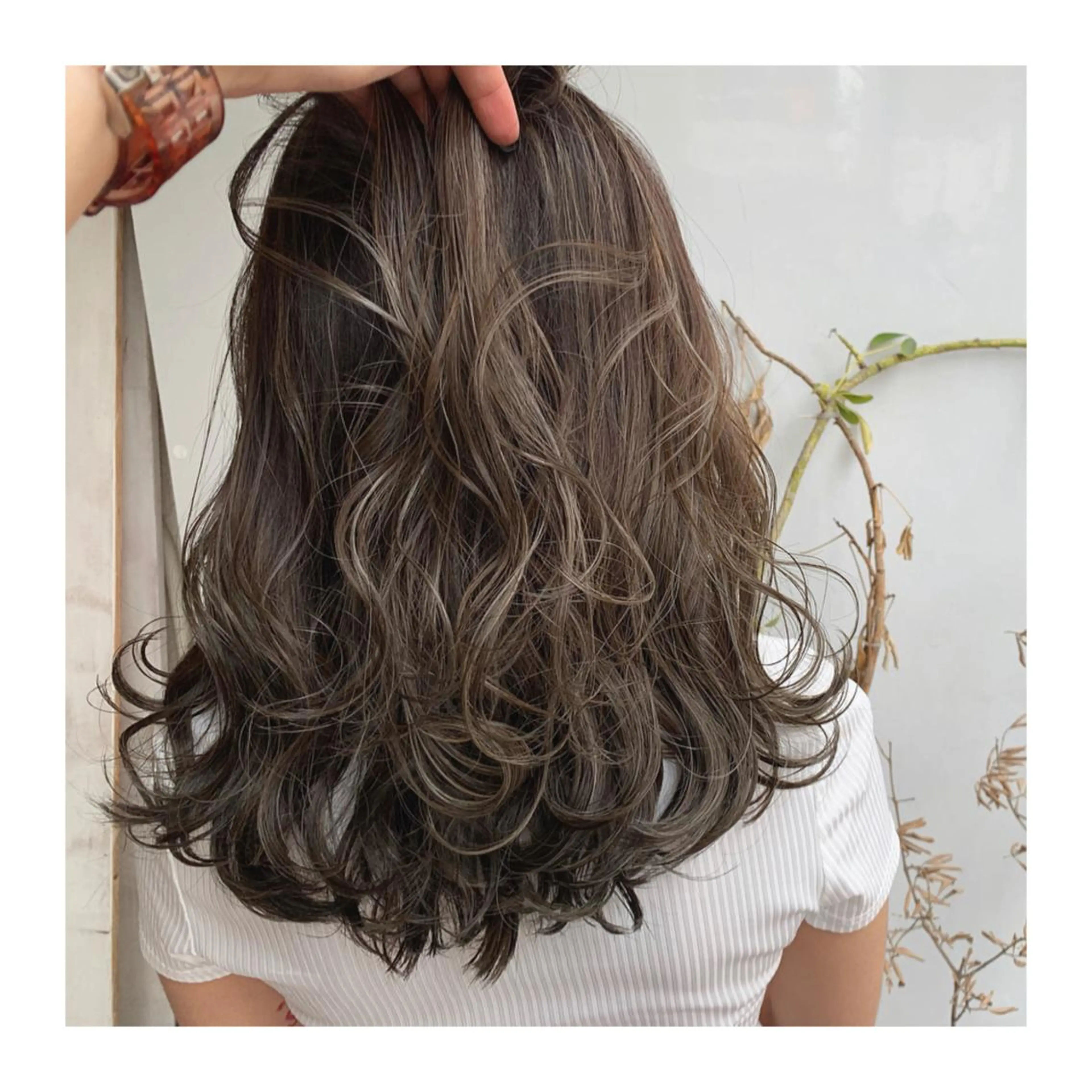 ロング カラー ヘアカラー あべ ゆうかのヘアスタイル